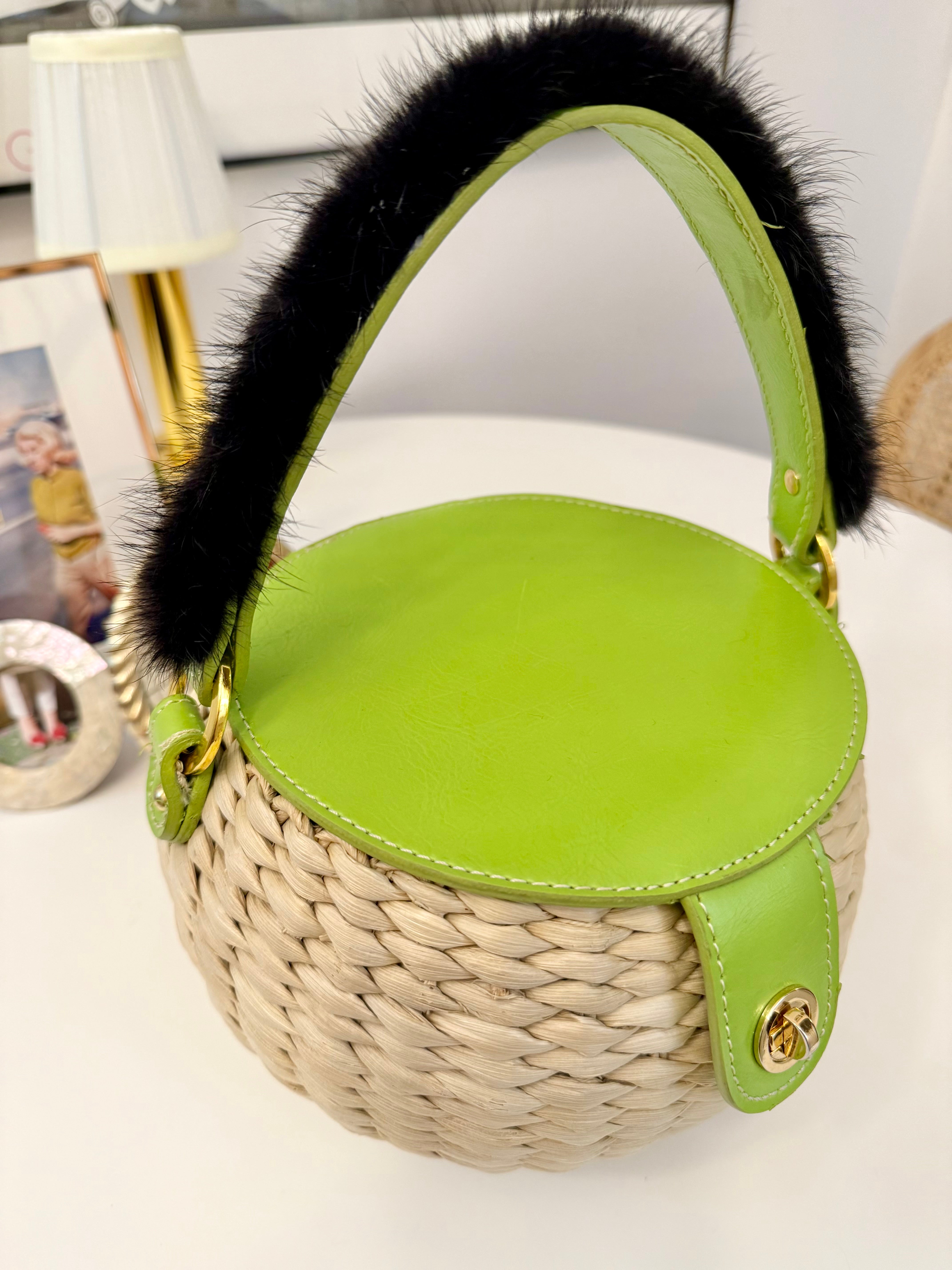 Ladies on Holiday and her love of a basket bag!
