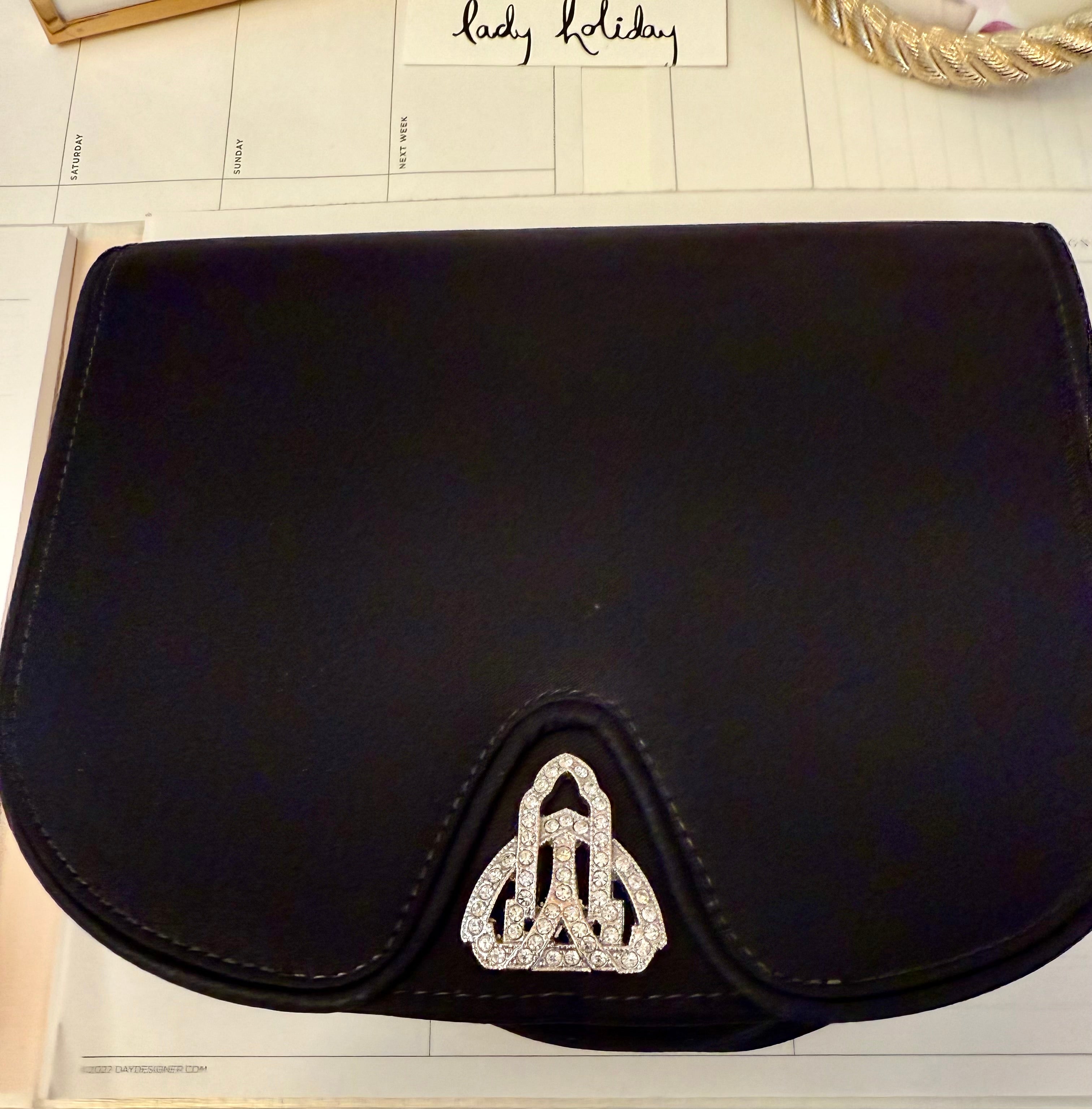 The most divine Anne Klein satin evening bag....so darling