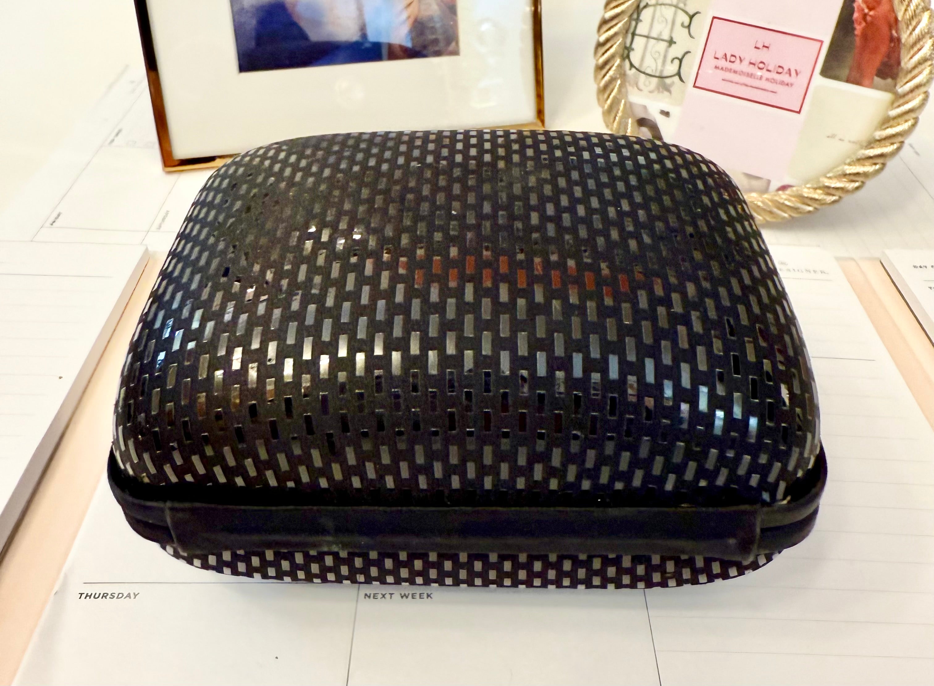 Vintage Made in Italy hard case purse with St. John chain.... so extraordinary