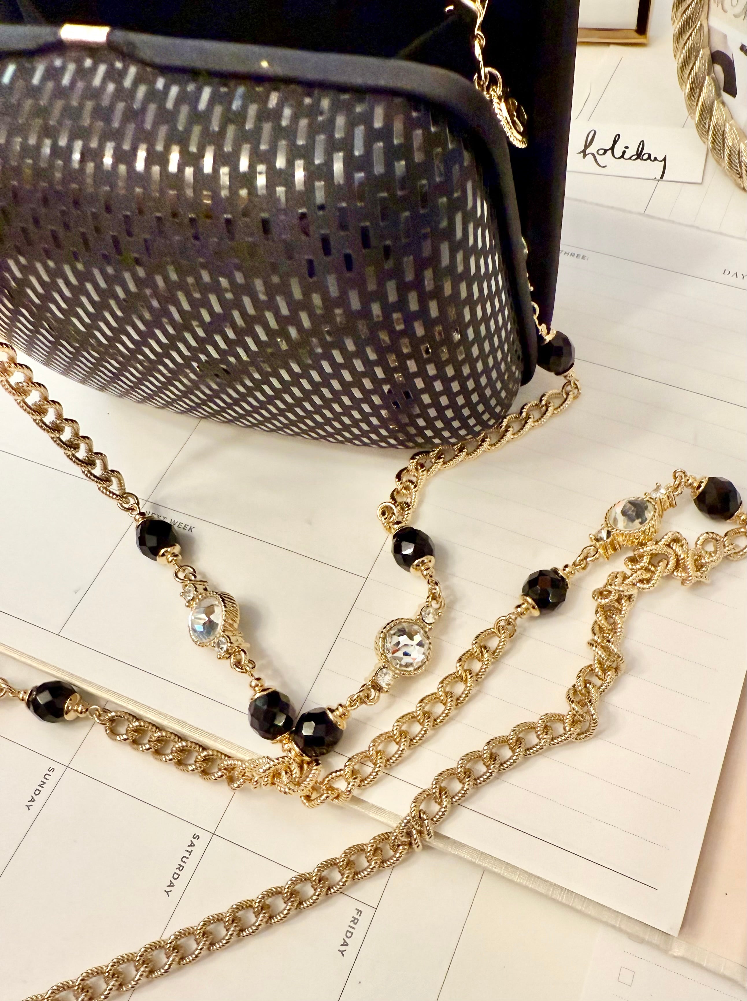 Vintage Made in Italy hard case purse with St. John chain.... so extraordinary