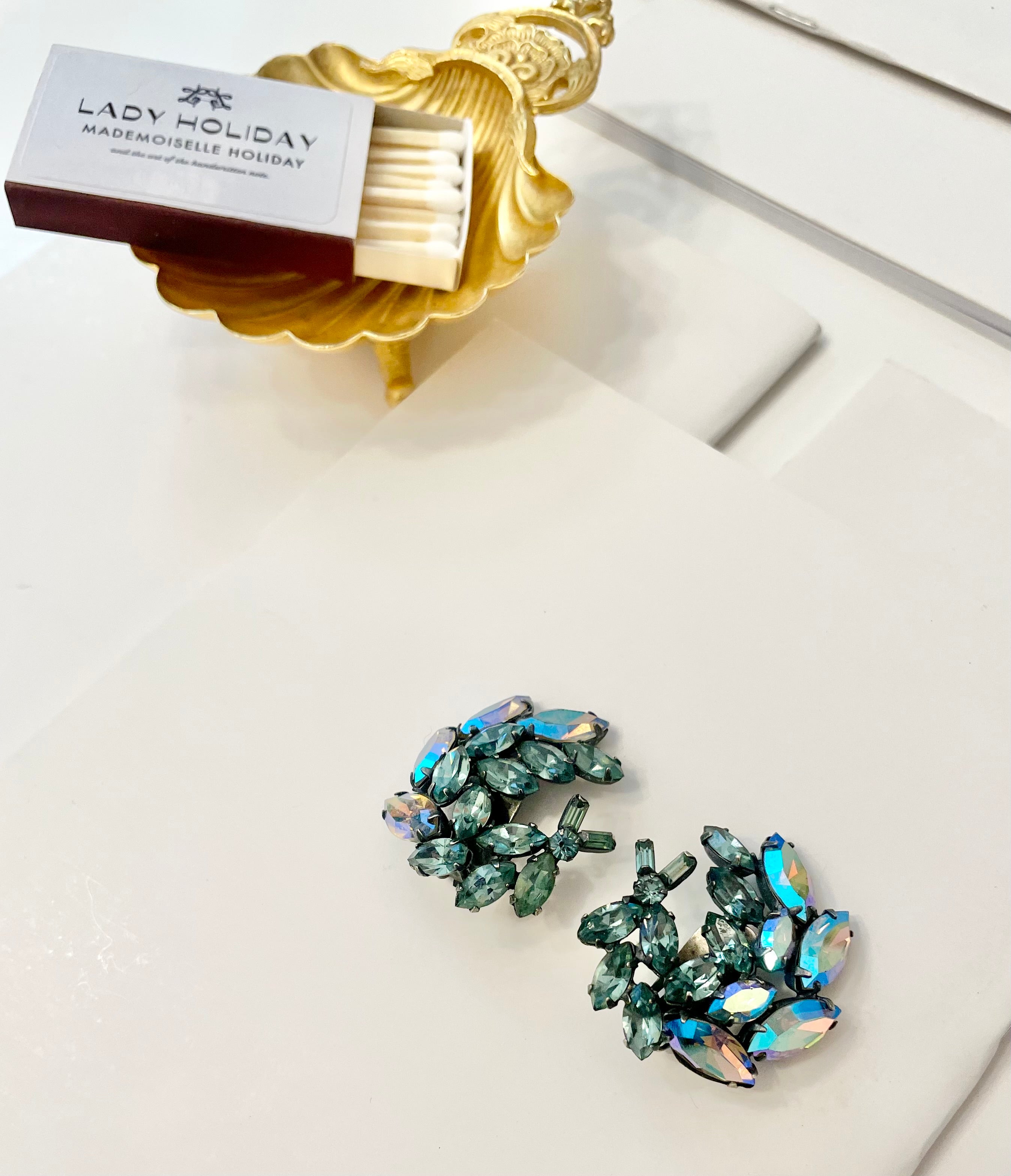 1960's most divine shimmery ear climbers... so charming