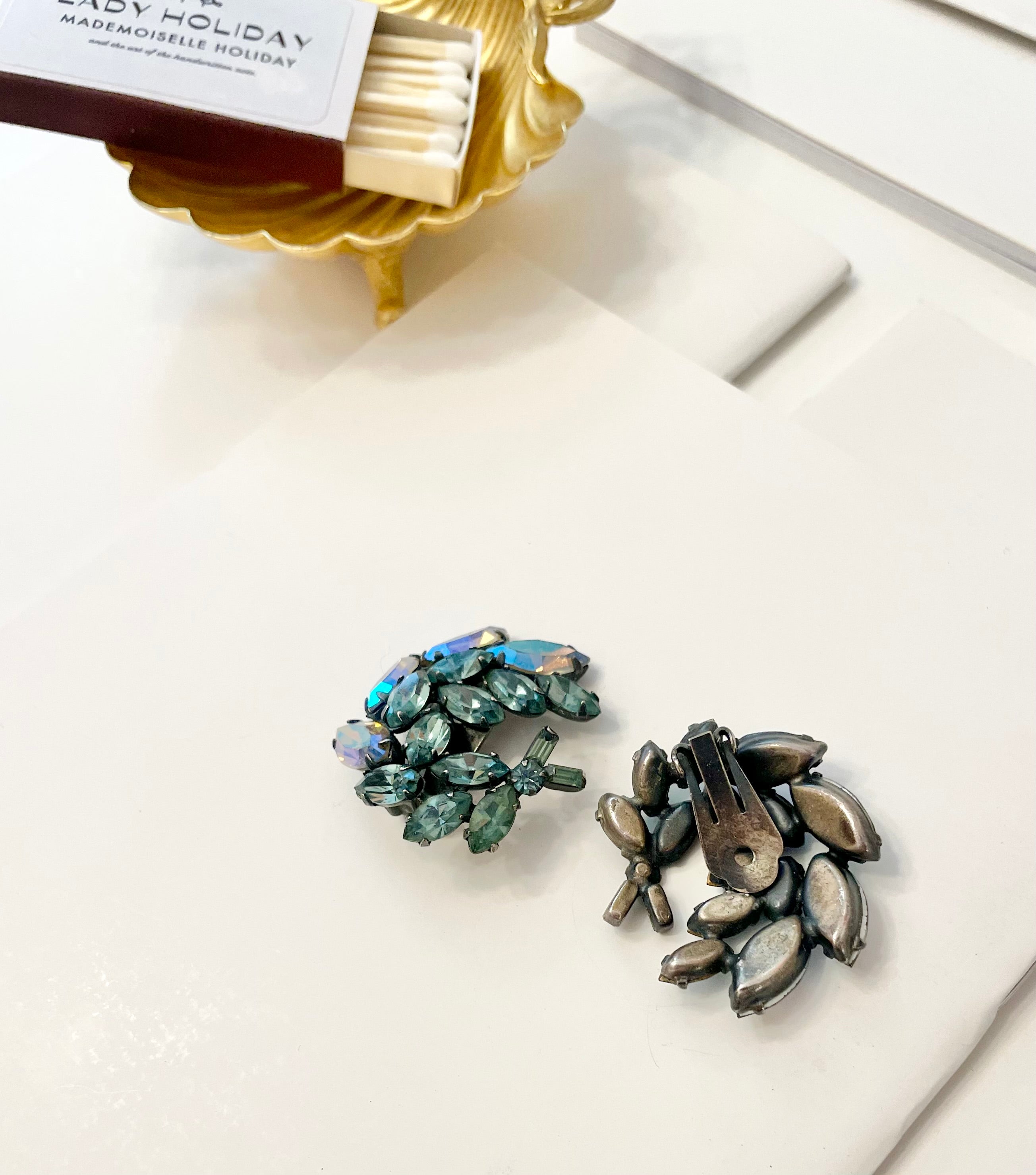 1960's most divine shimmery ear climbers... so charming