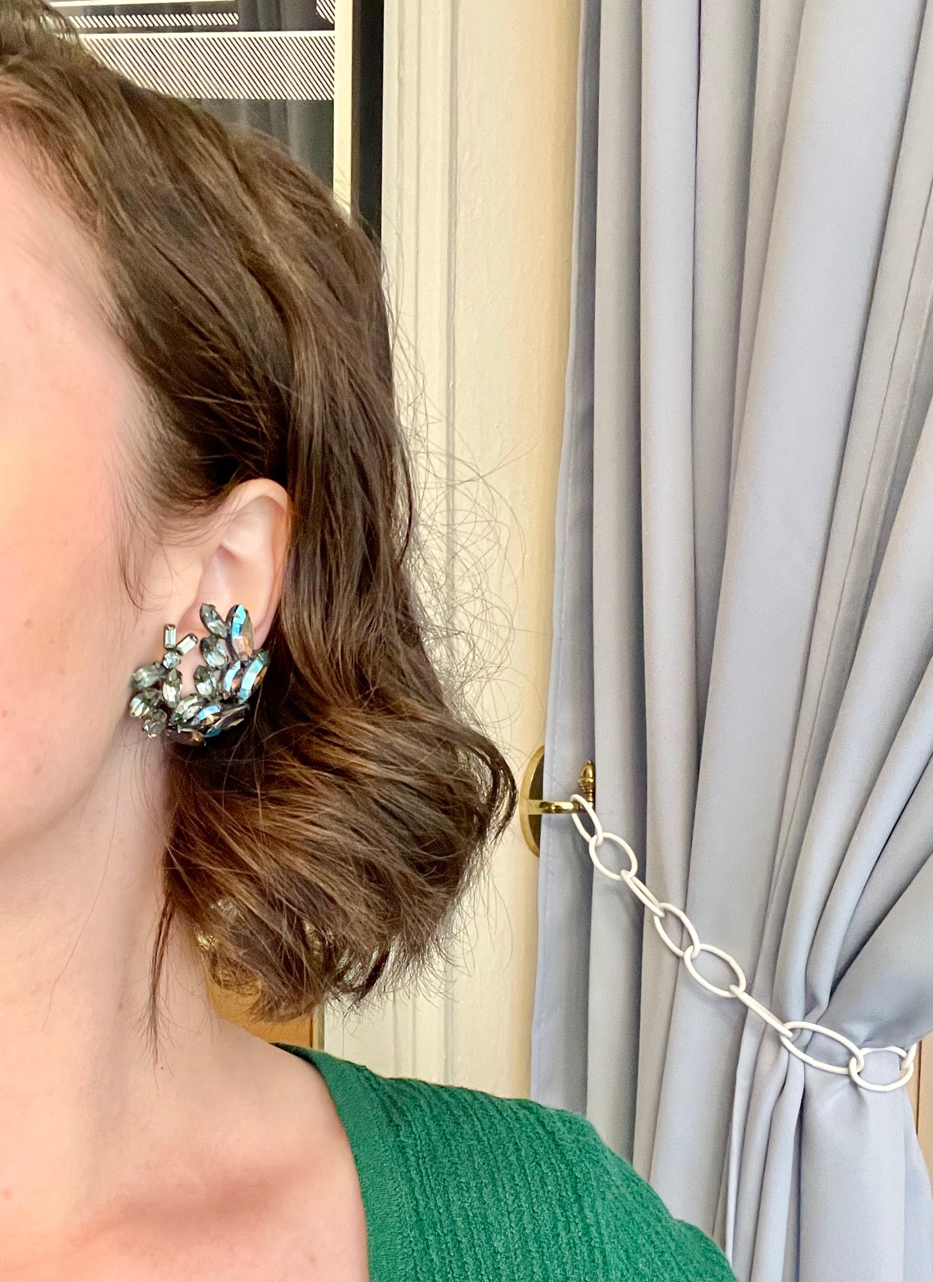 1960's most divine shimmery ear climbers... so charming
