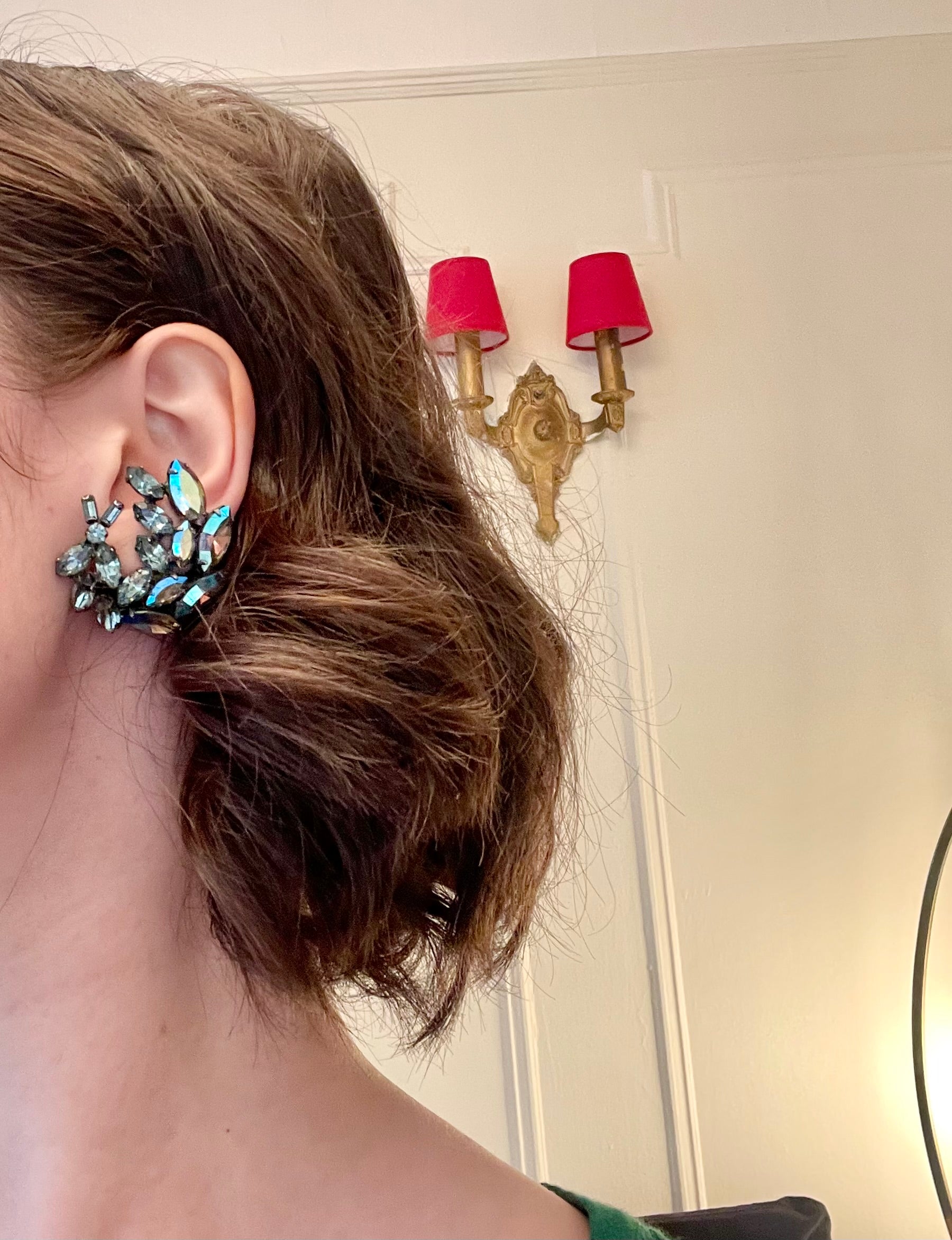 1960's most divine shimmery ear climbers... so charming