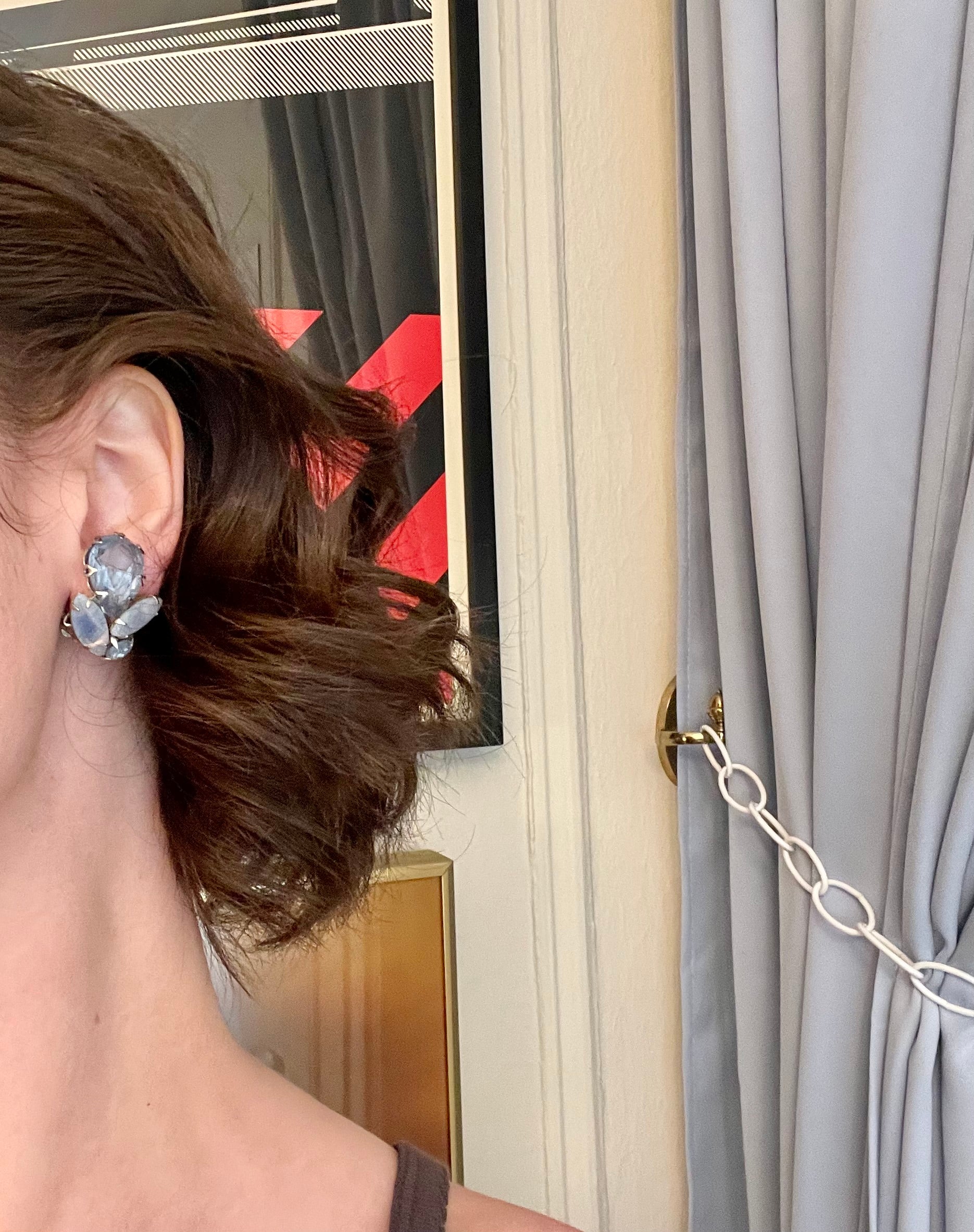 The most feminine blue color story earrings...