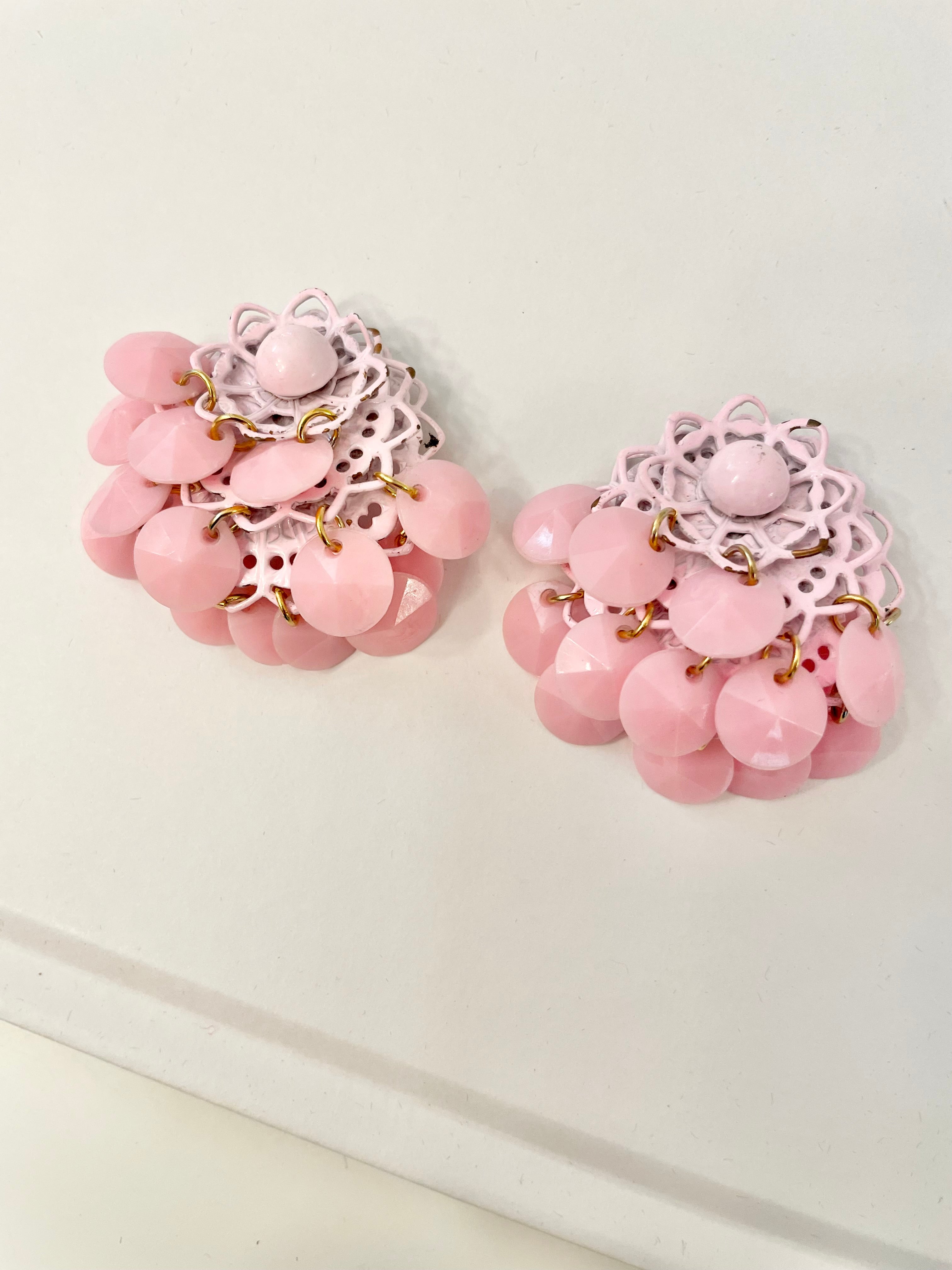 The Flirty gal and her pretty pink earrings! These are so feminine!