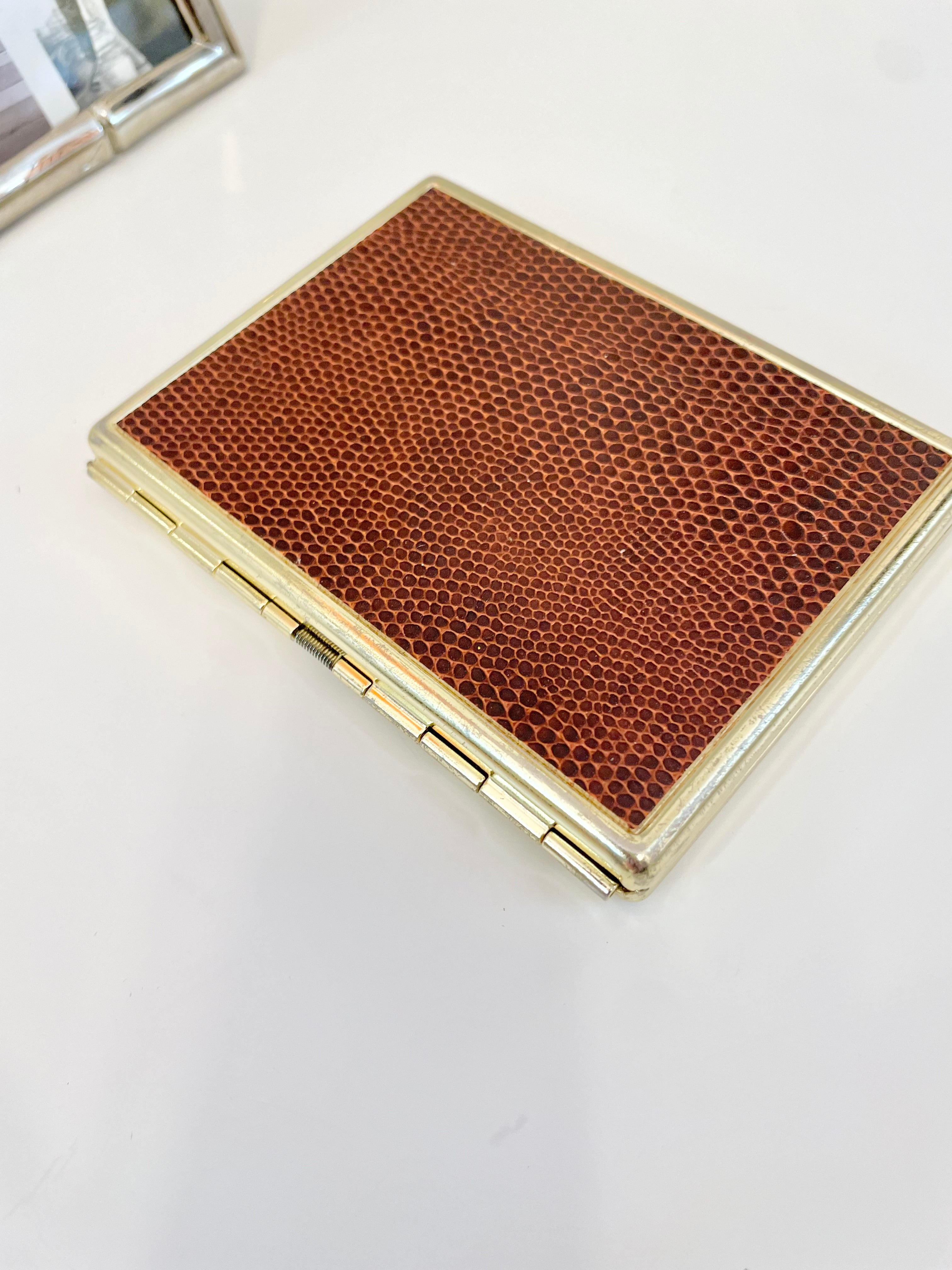 The most snazzy cigarette case... faux lizard!