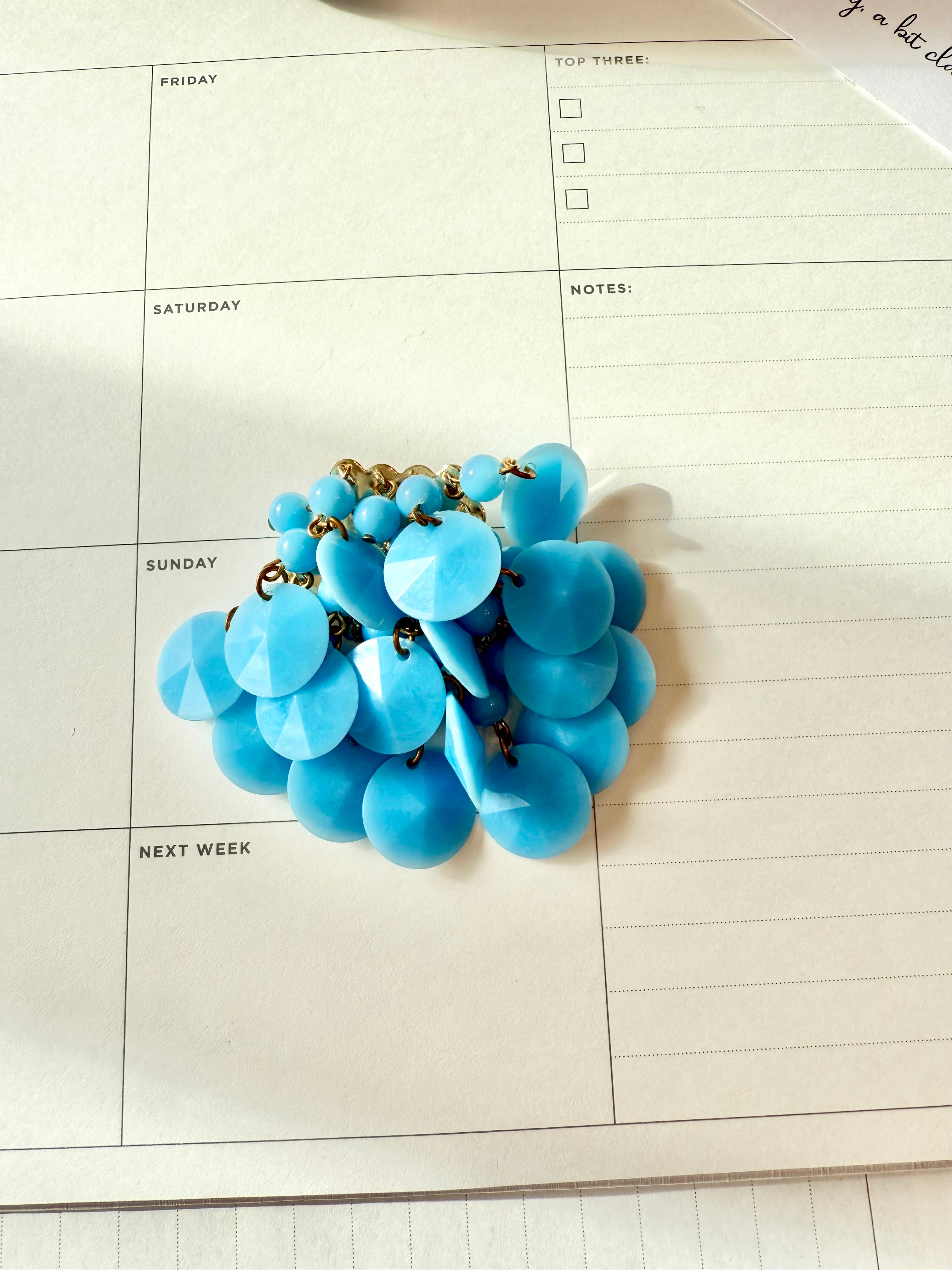 1960's sweet and colorful cha cha brooch.... so darling!