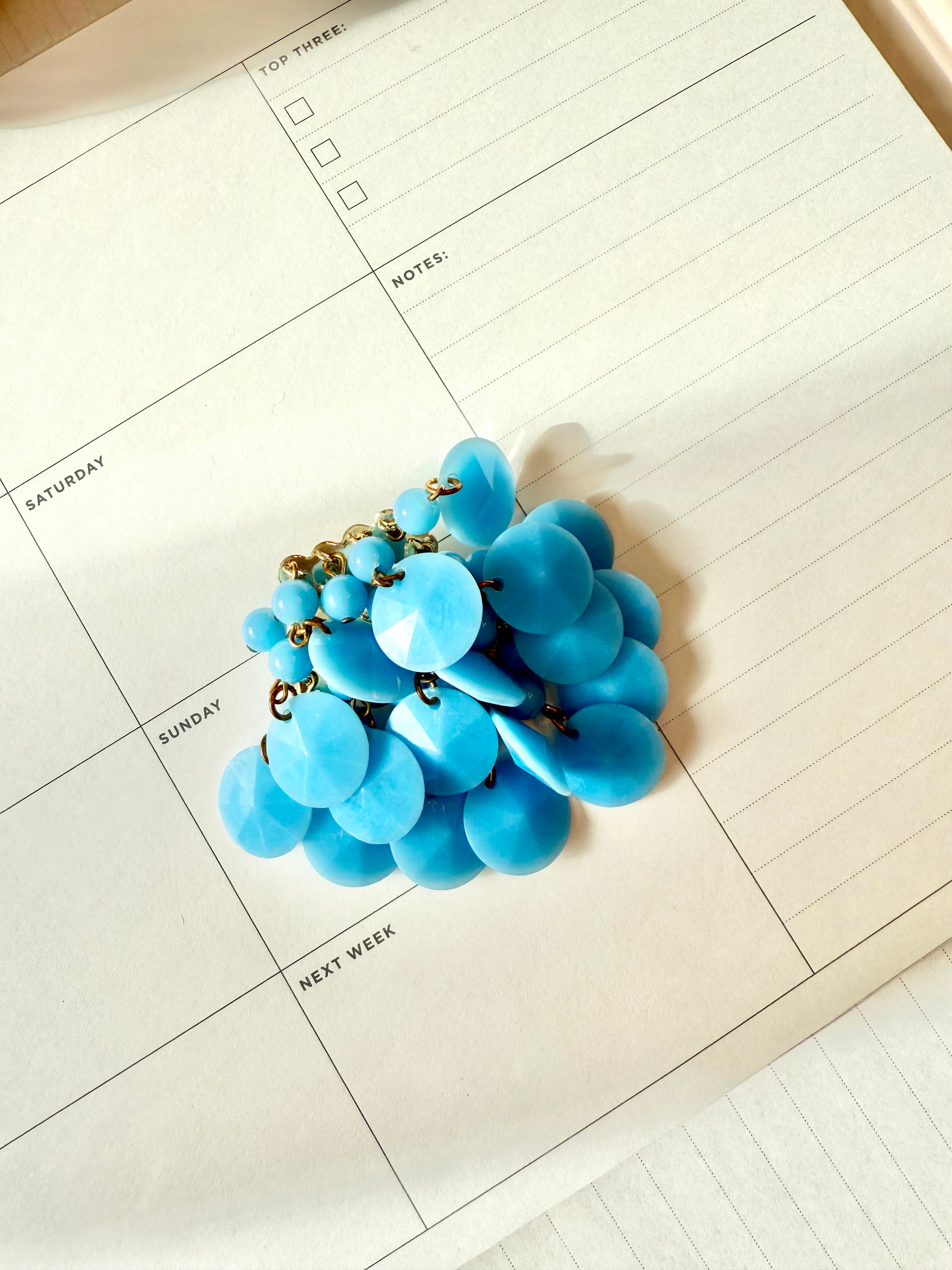 1960's sweet and colorful cha cha brooch.... so darling!