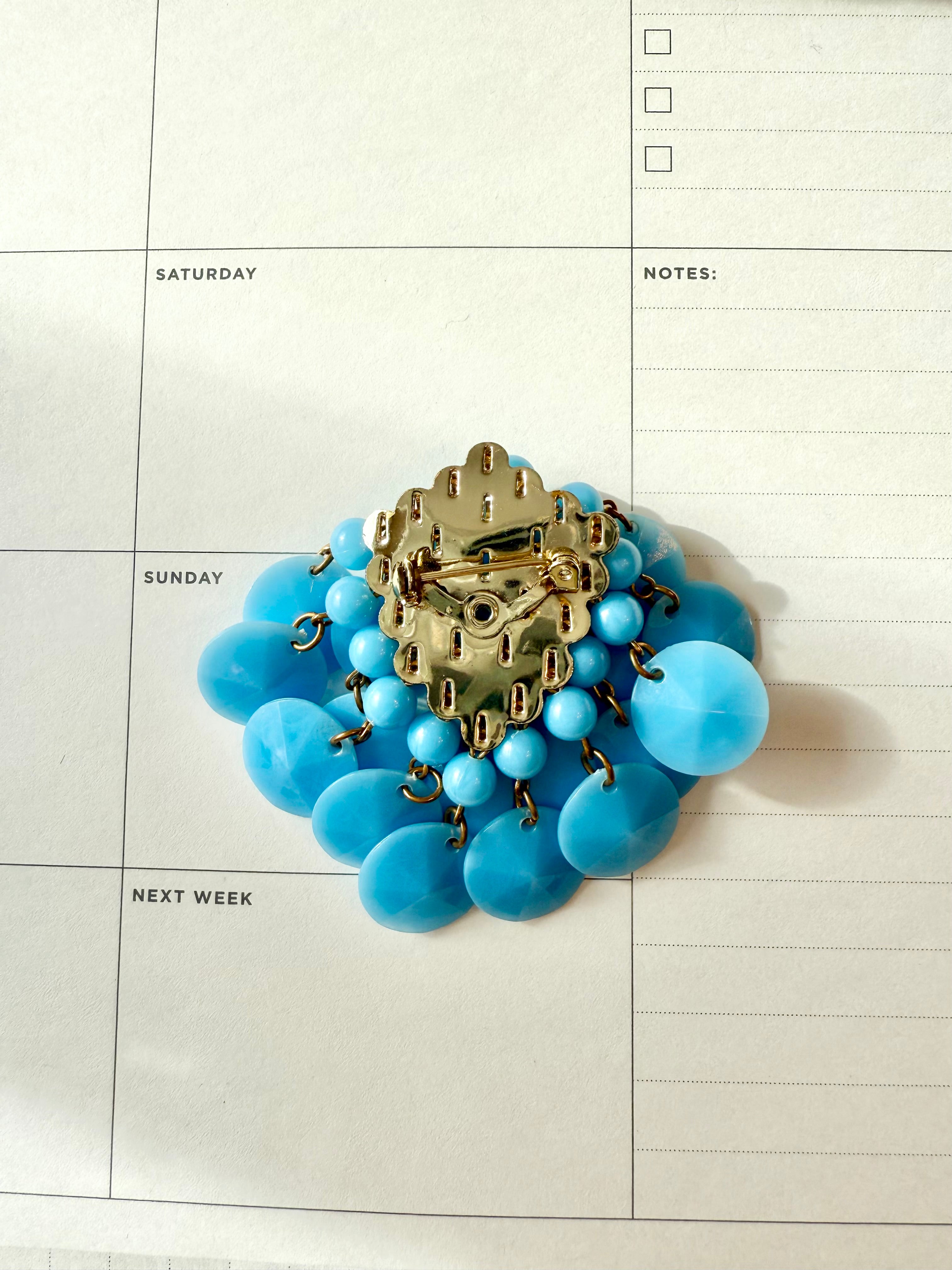 1960's sweet and colorful cha cha brooch.... so darling!