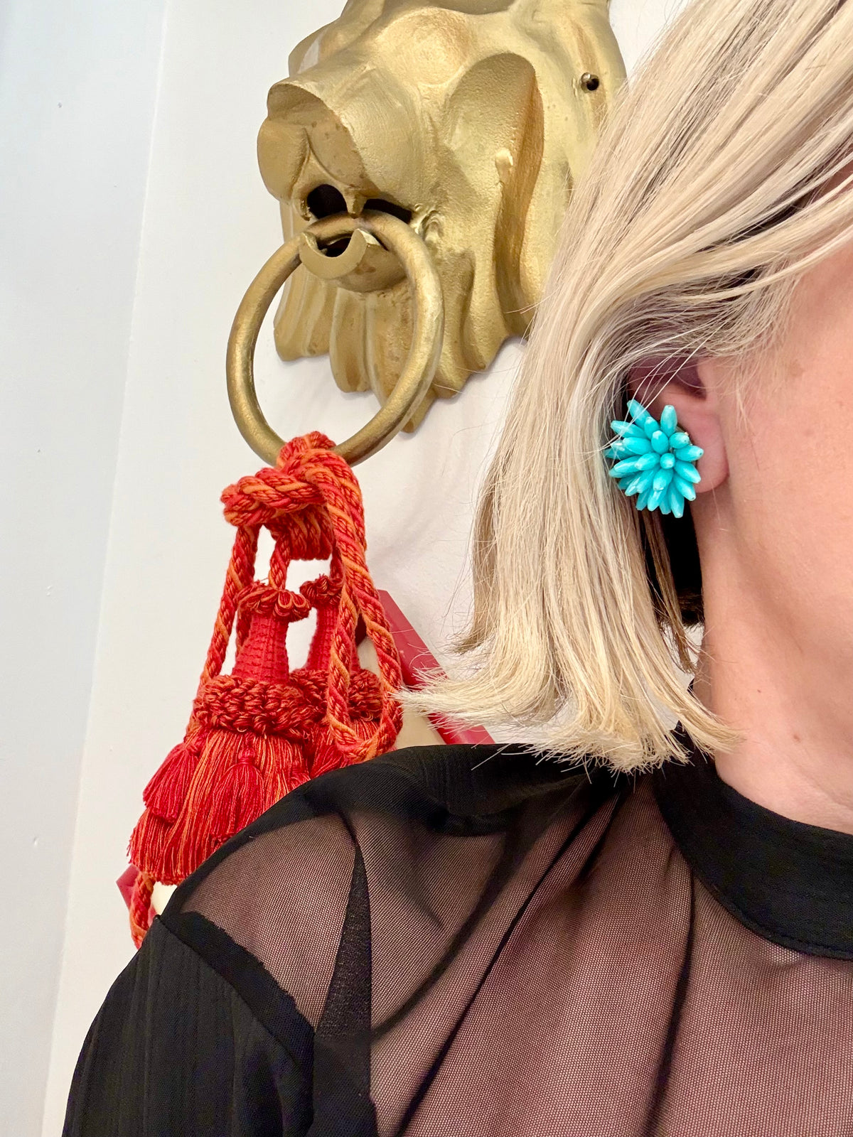 The most fabulous italian sputnik turquoise earrings.... so sassy!