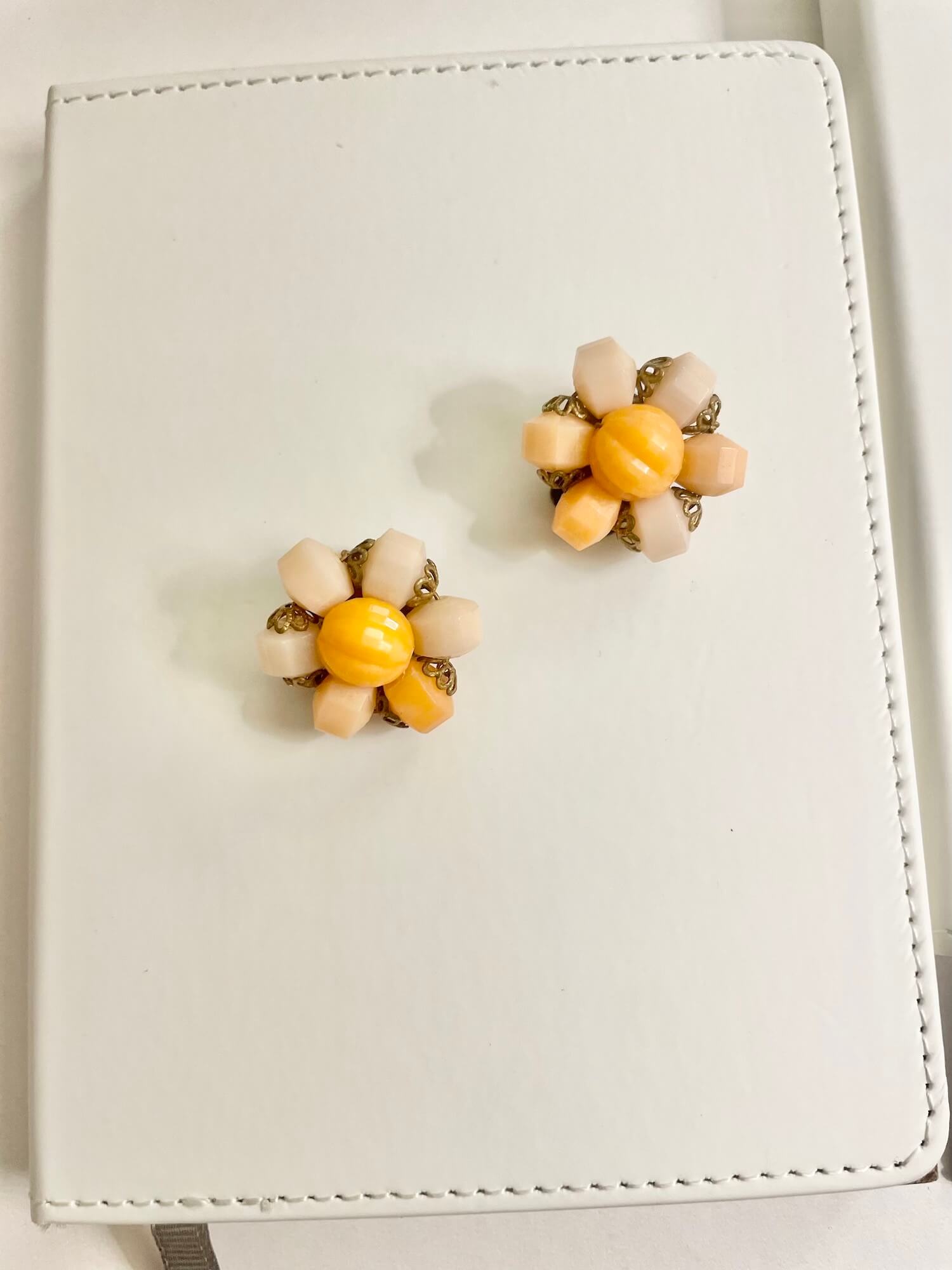 Vintage 1950’s sorbet colored clip Earrings