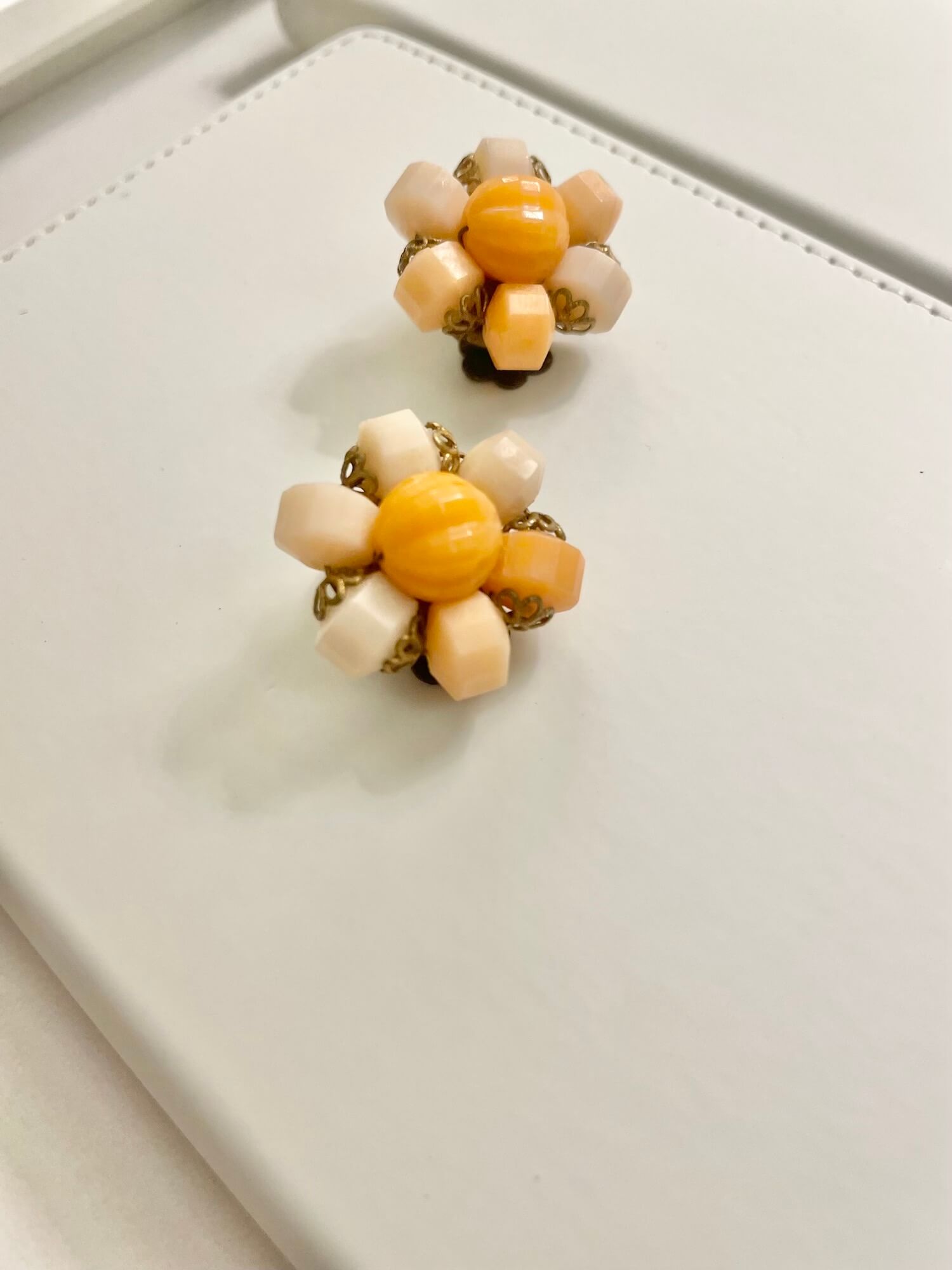 Vintage 1950’s sorbet colored clip Earrings