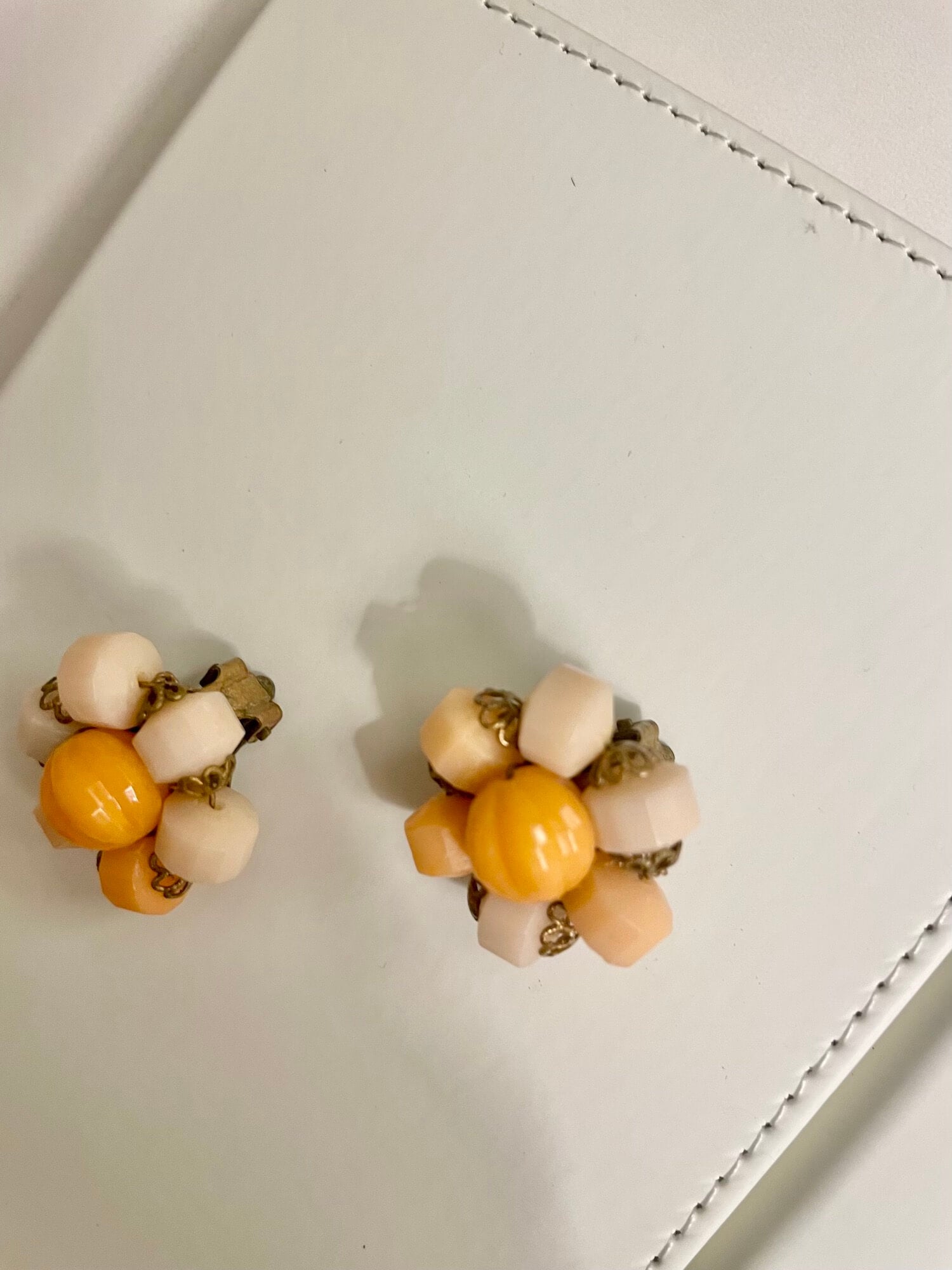 Vintage 1950’s sorbet colored clip Earrings