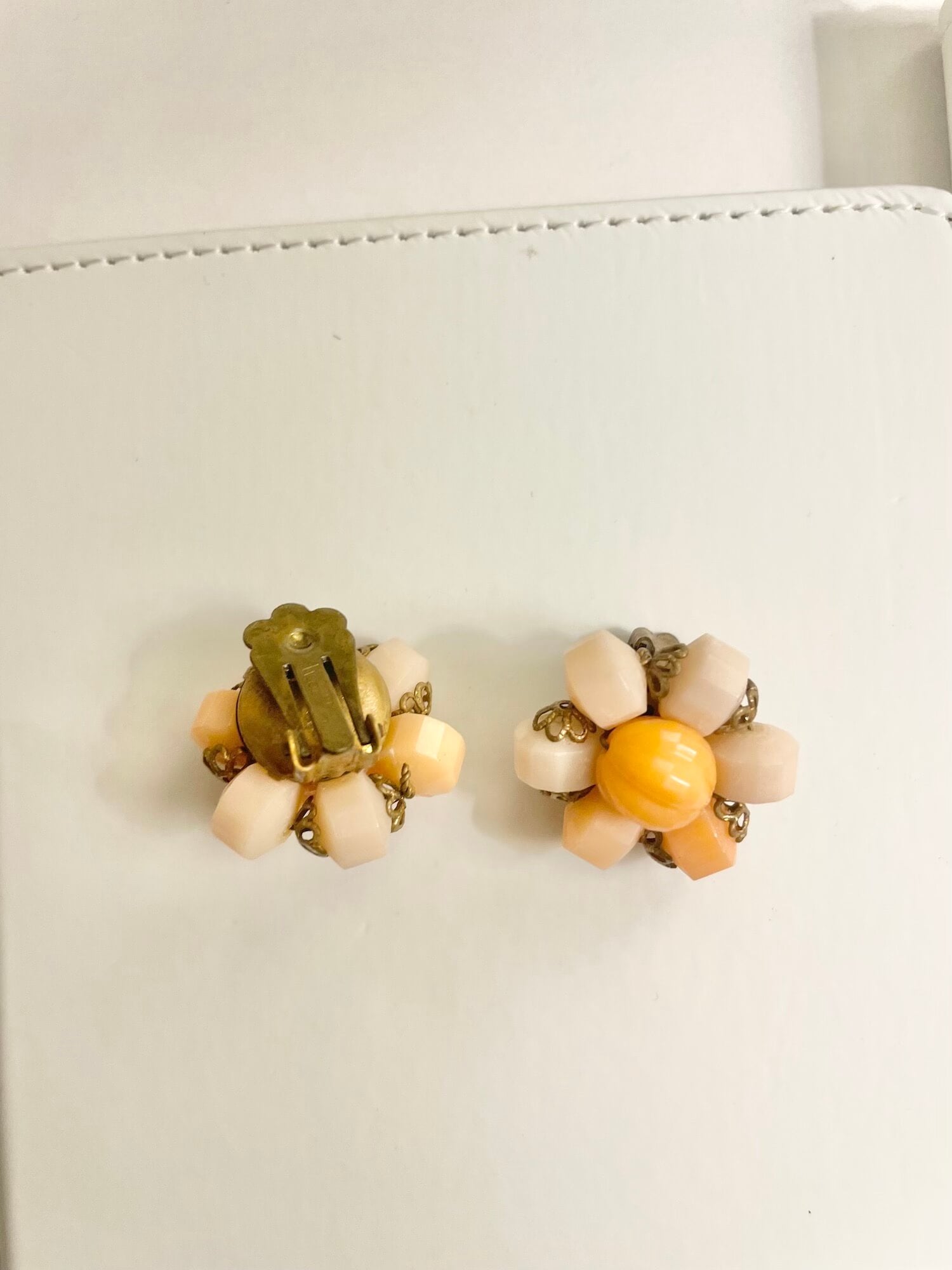 Vintage 1950’s sorbet colored clip Earrings