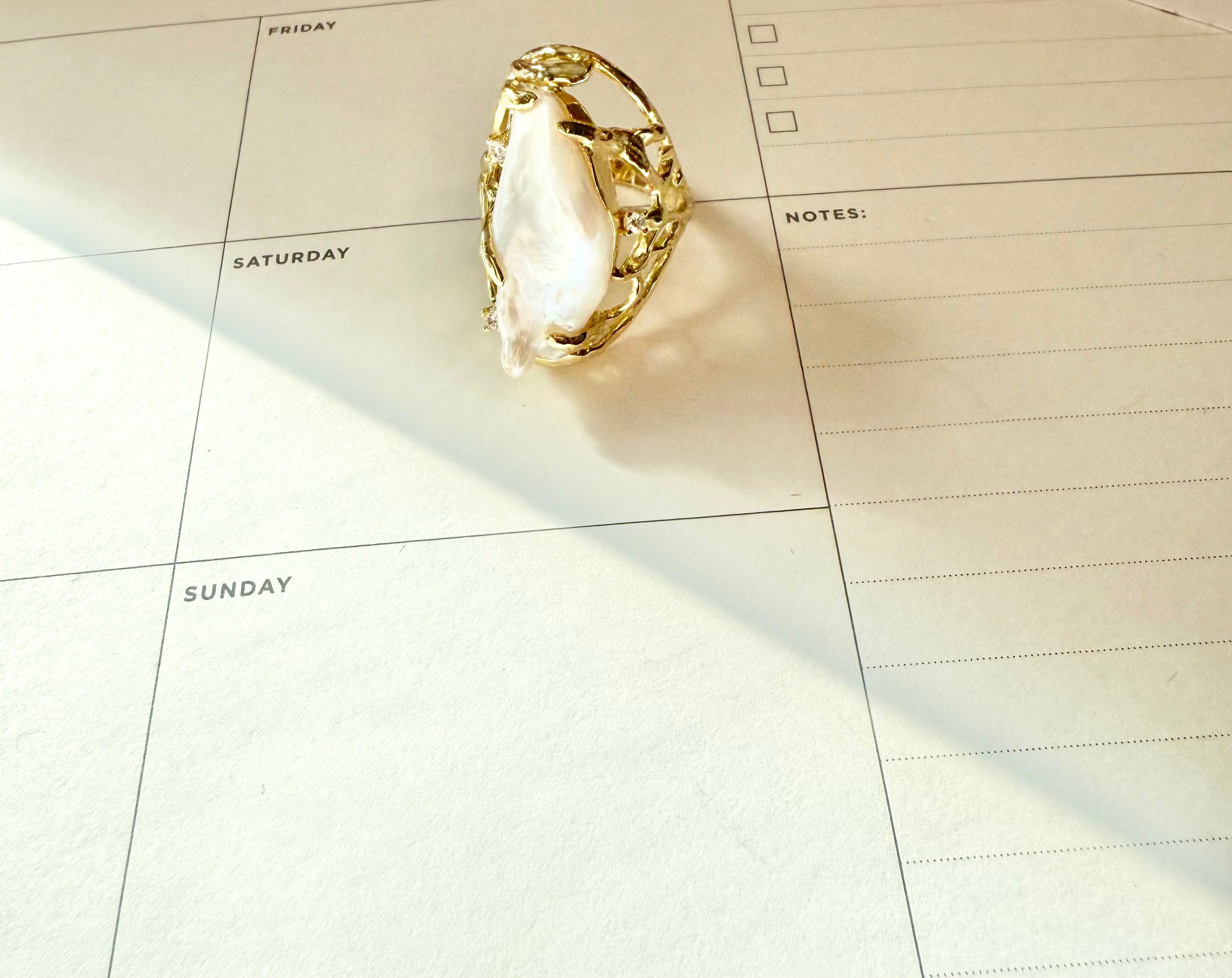 The most divine faux baroque pearl cocktail ring...so fabulous