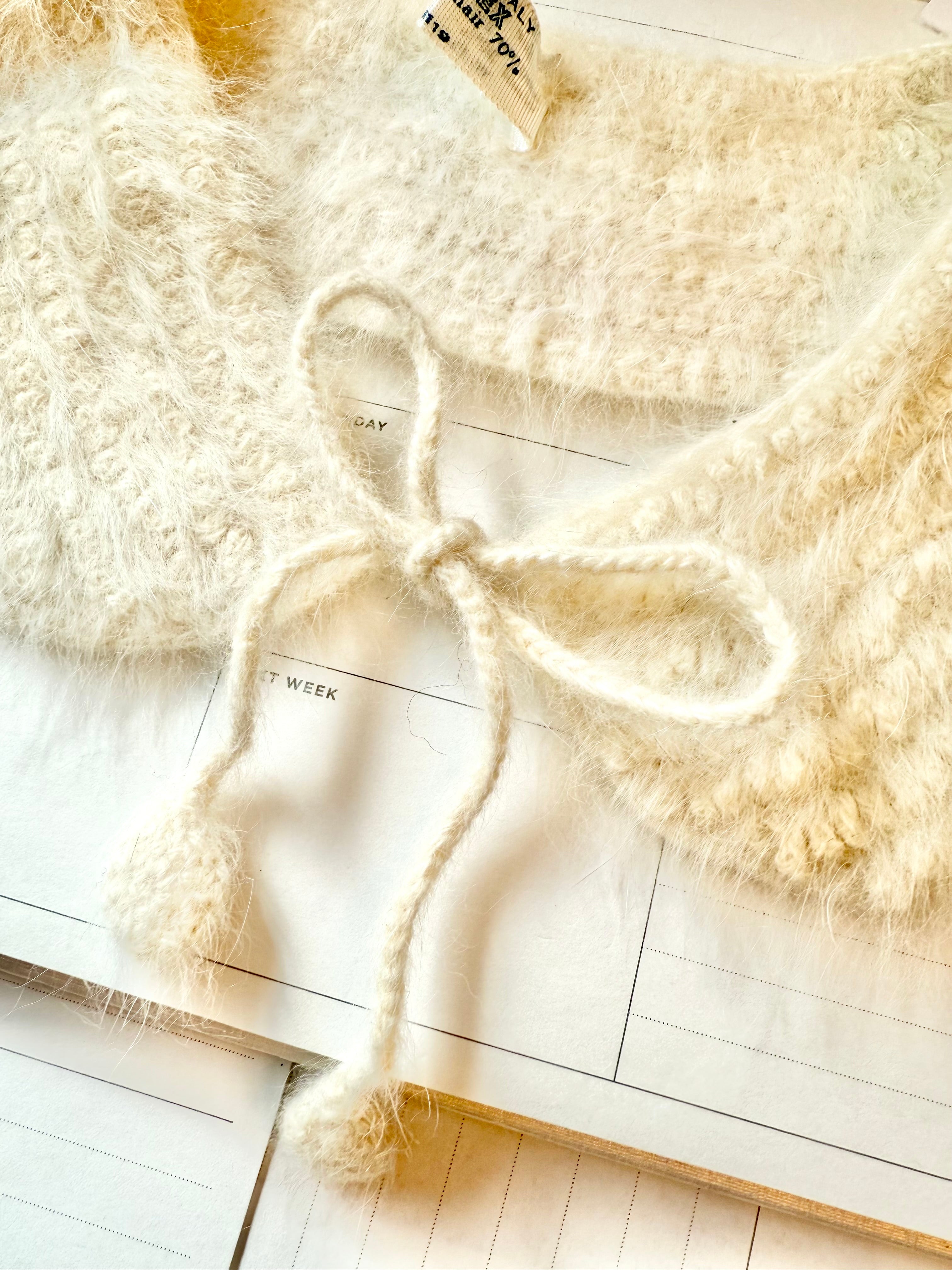 The softest Italian Angora feminine collar..... so pretty