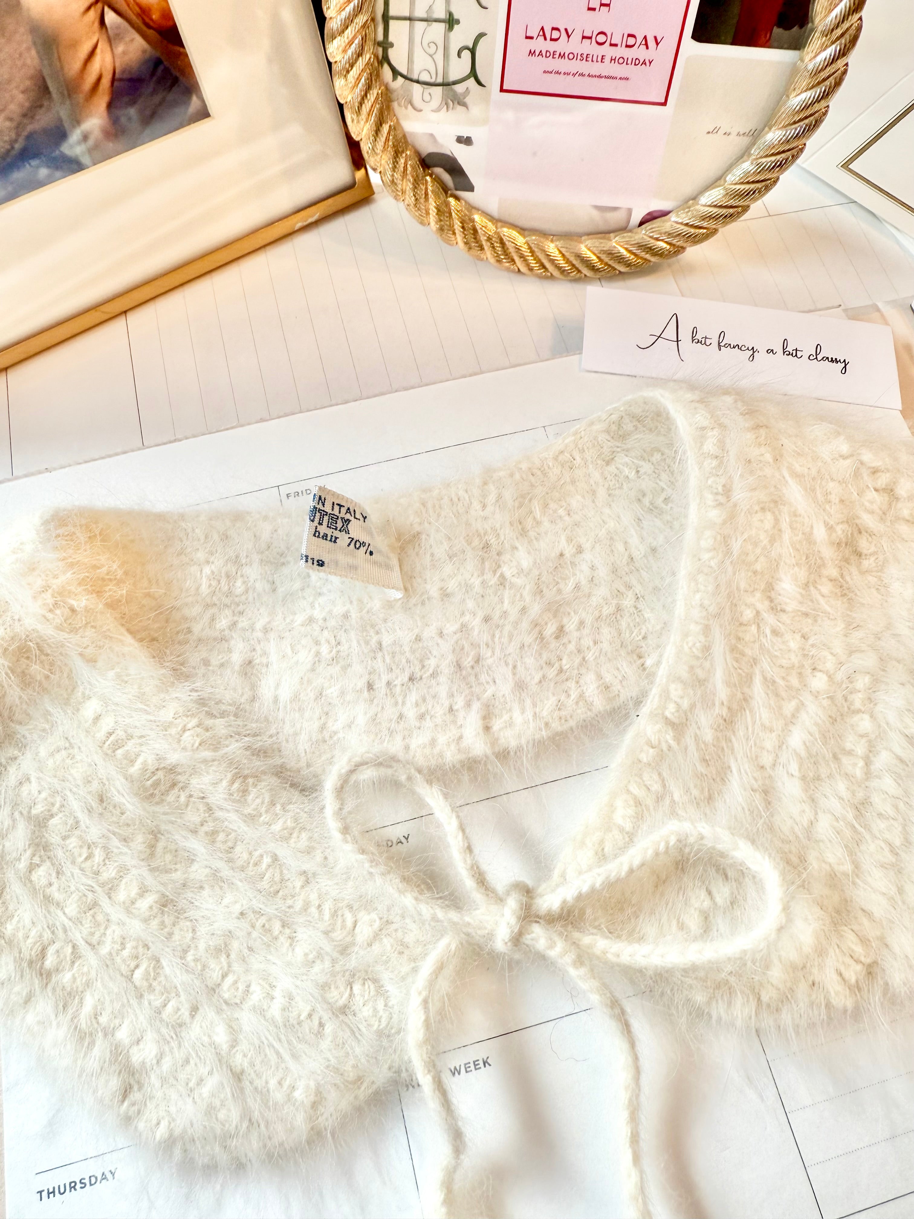 The softest Italian Angora feminine collar..... so pretty
