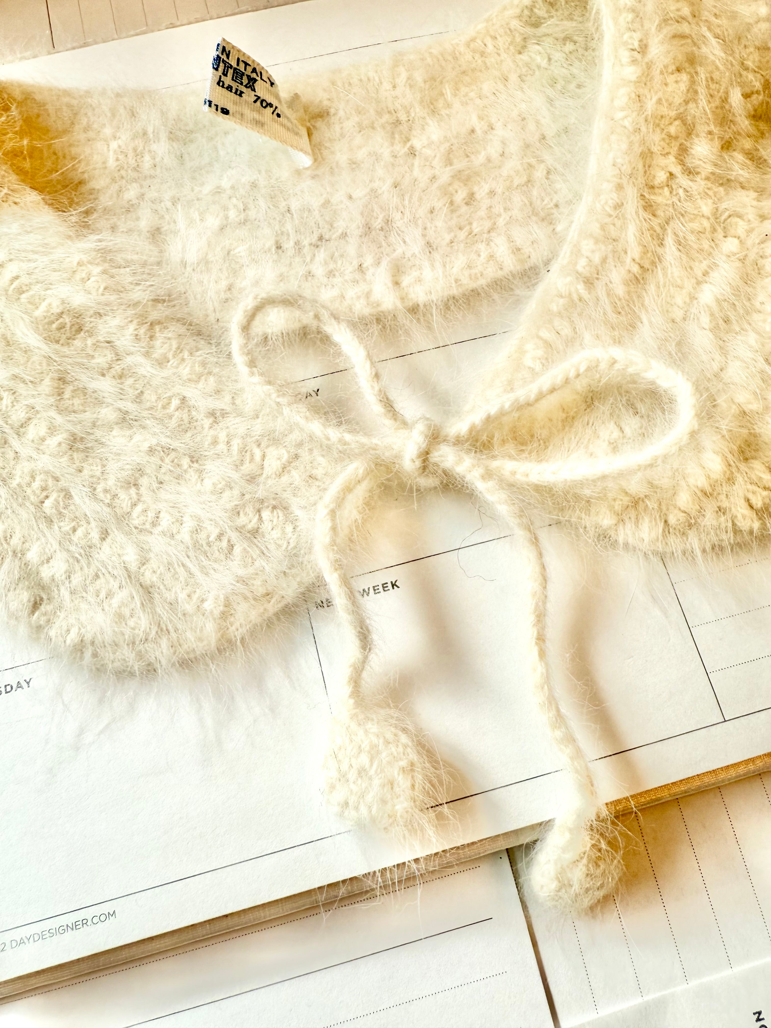 The softest Italian Angora feminine collar..... so pretty