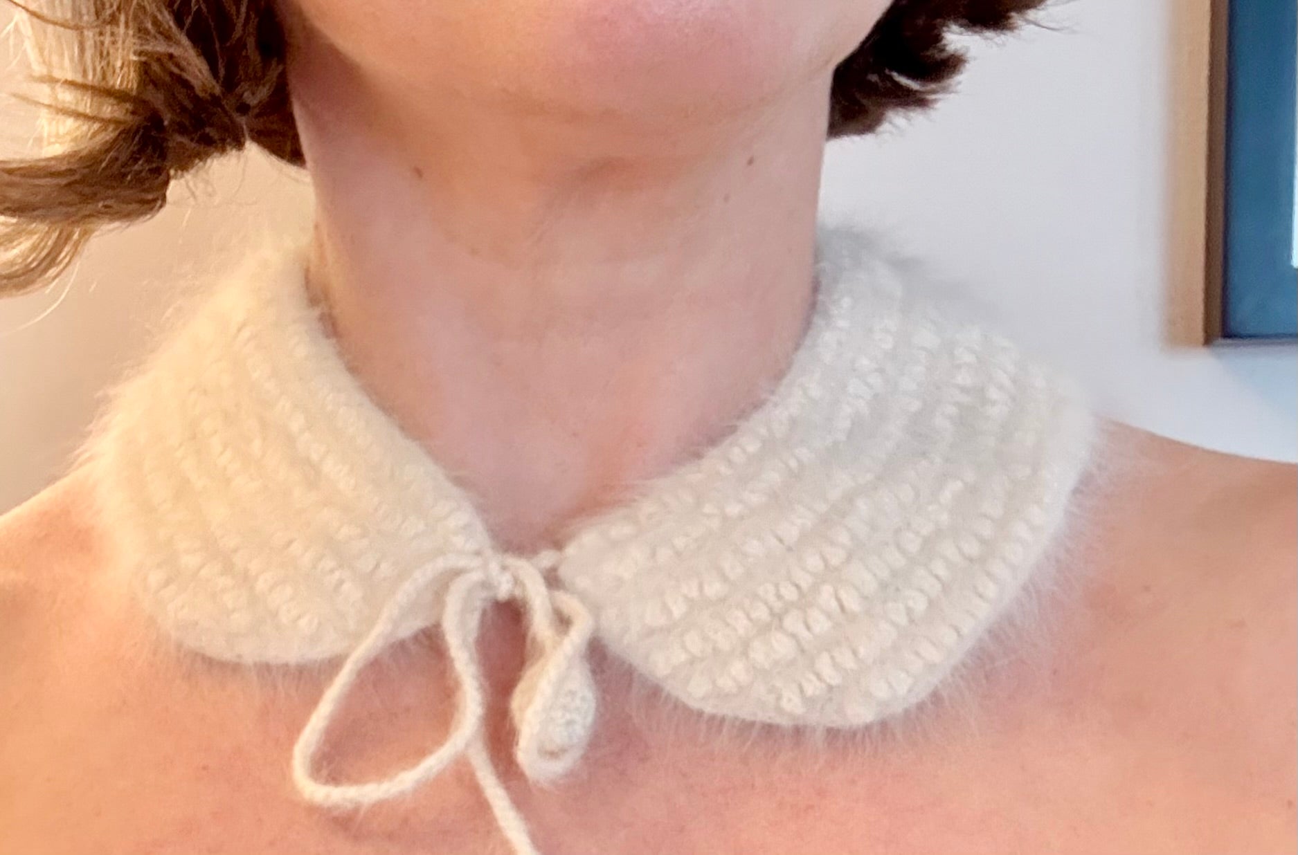 The softest Italian Angora feminine collar..... so pretty