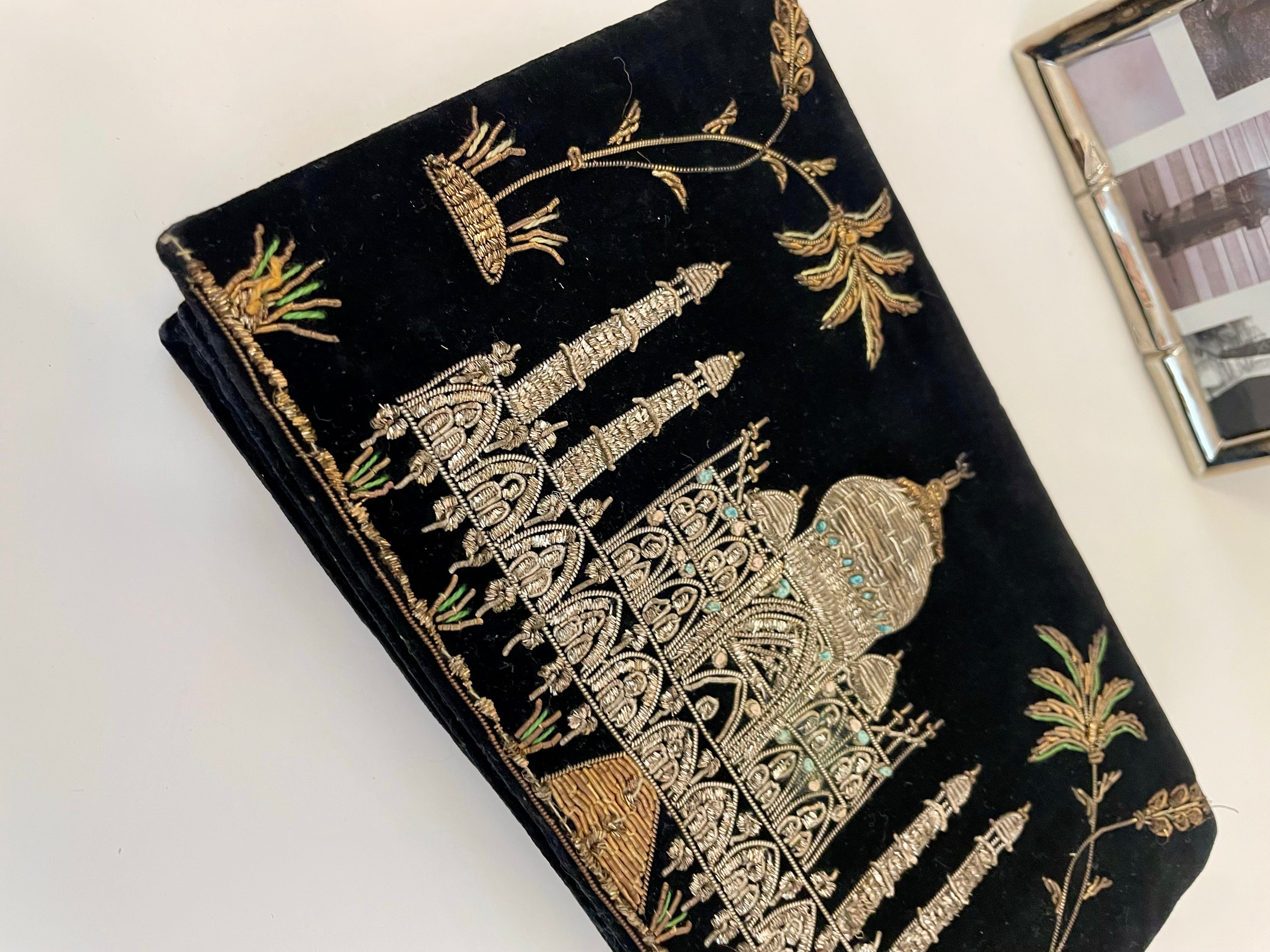 1960's Vintage Made In India delightful velvet clutch bags... so lovely