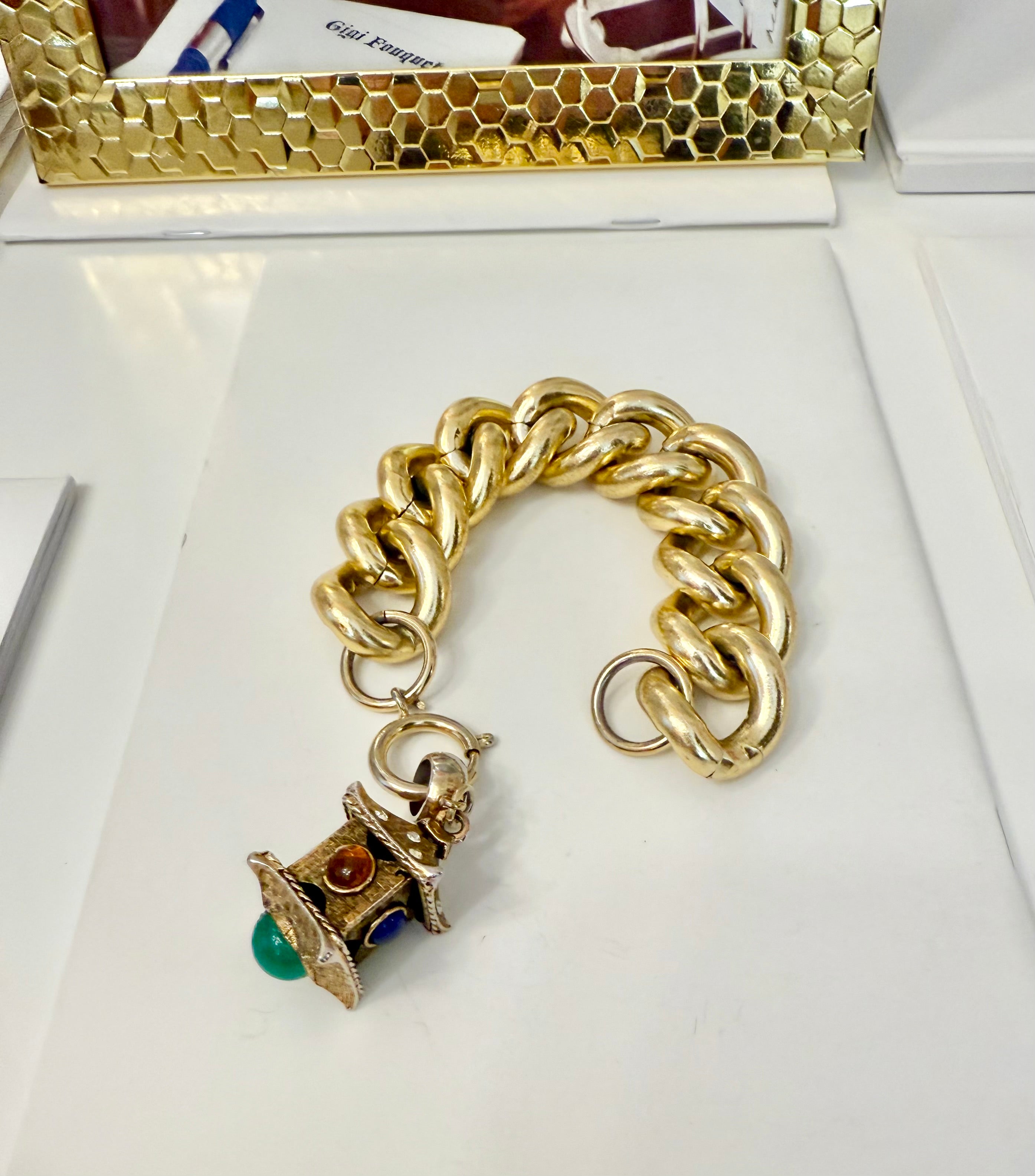 The most charming gold link bracelet... so extraordinary.