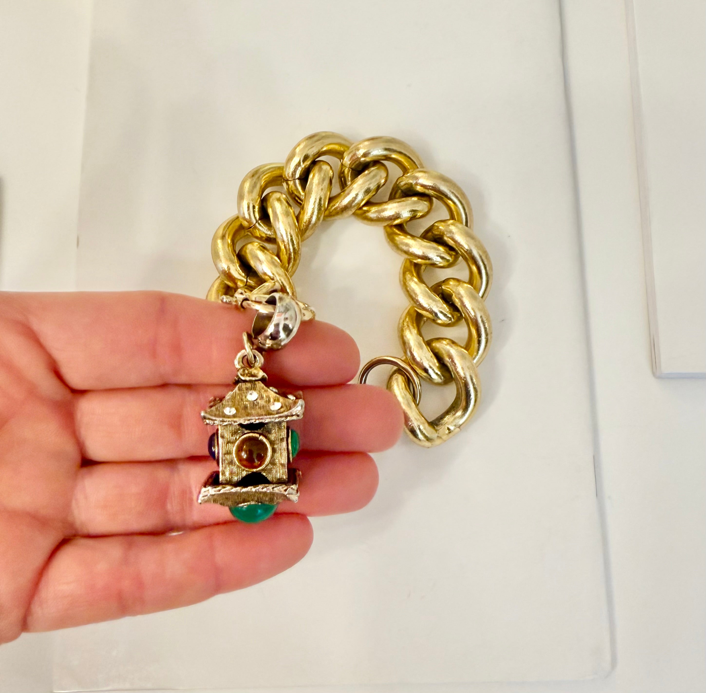 The most charming gold link bracelet... so extraordinary.