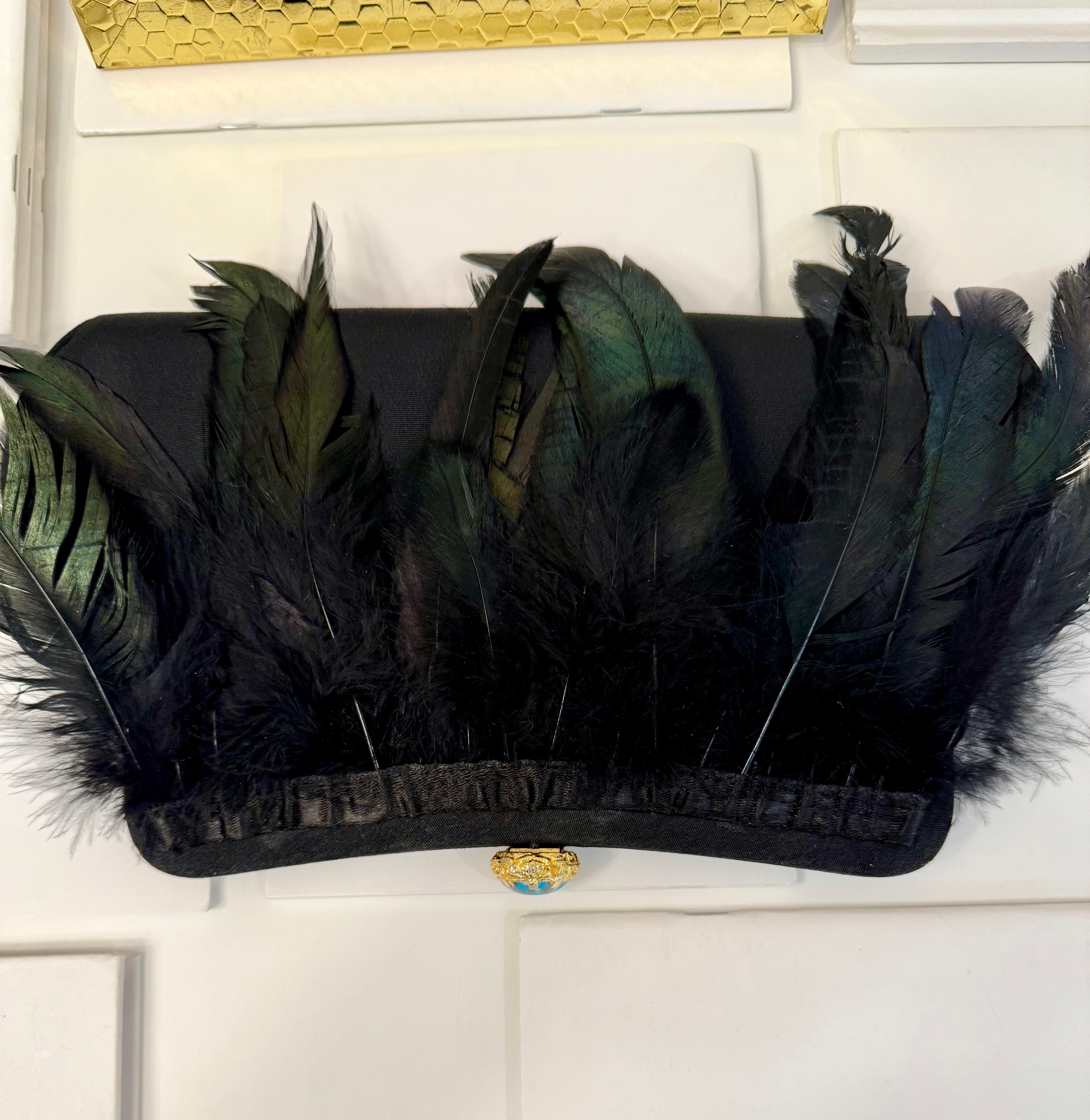 The most divine feather satin clutch... so divine