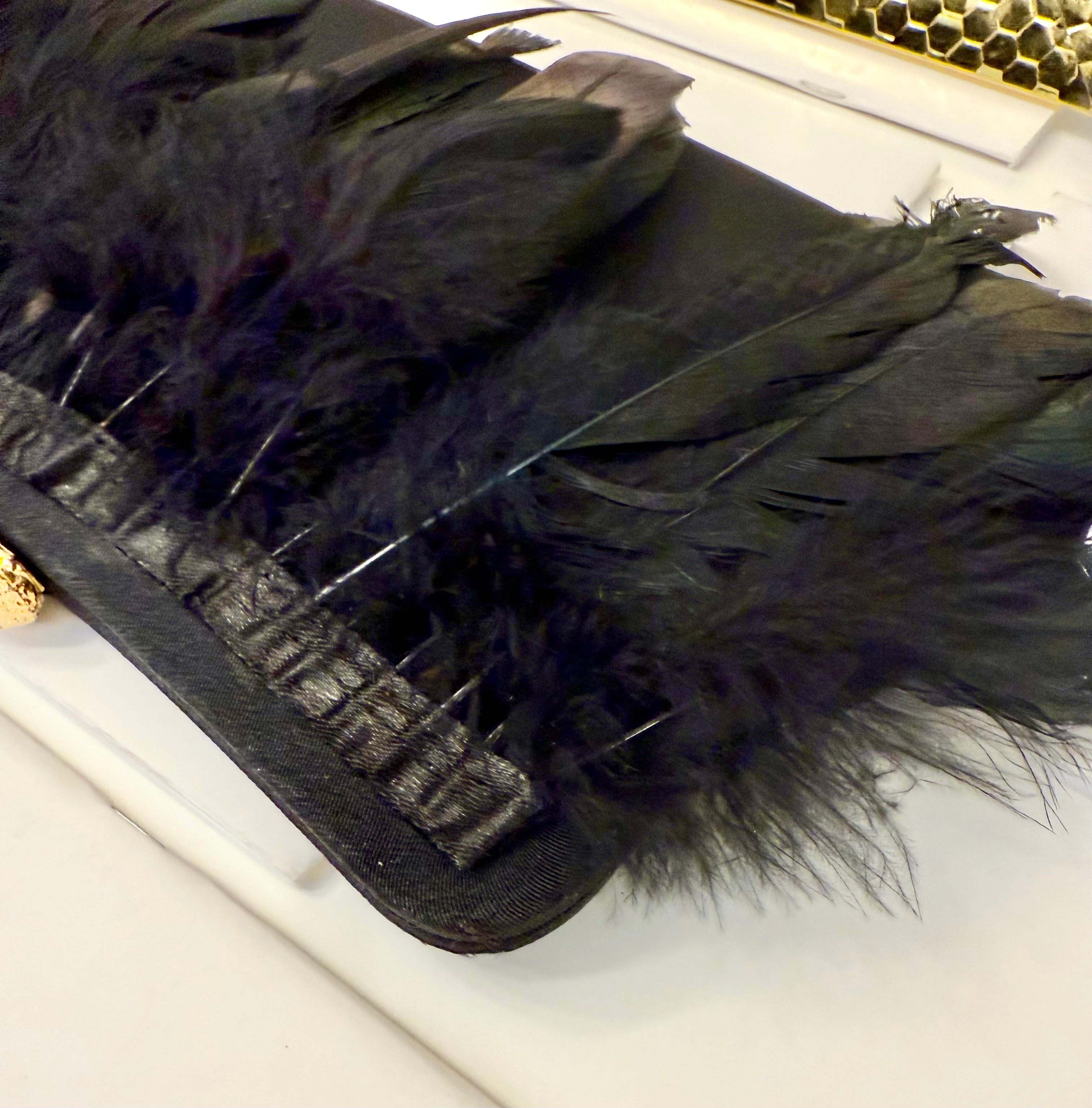 The most divine feather satin clutch... so divine