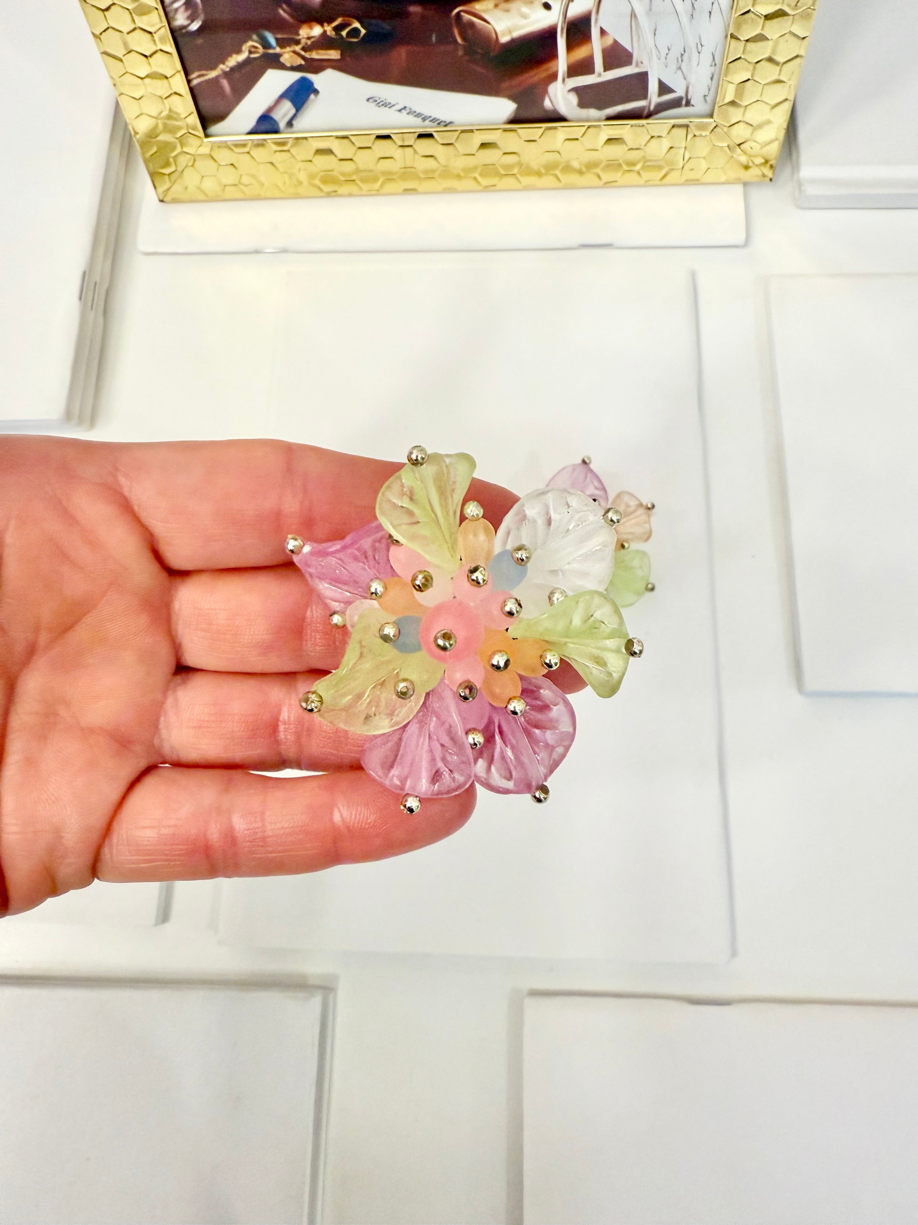 1960's playful, colorful flowers earrings... so feminine
