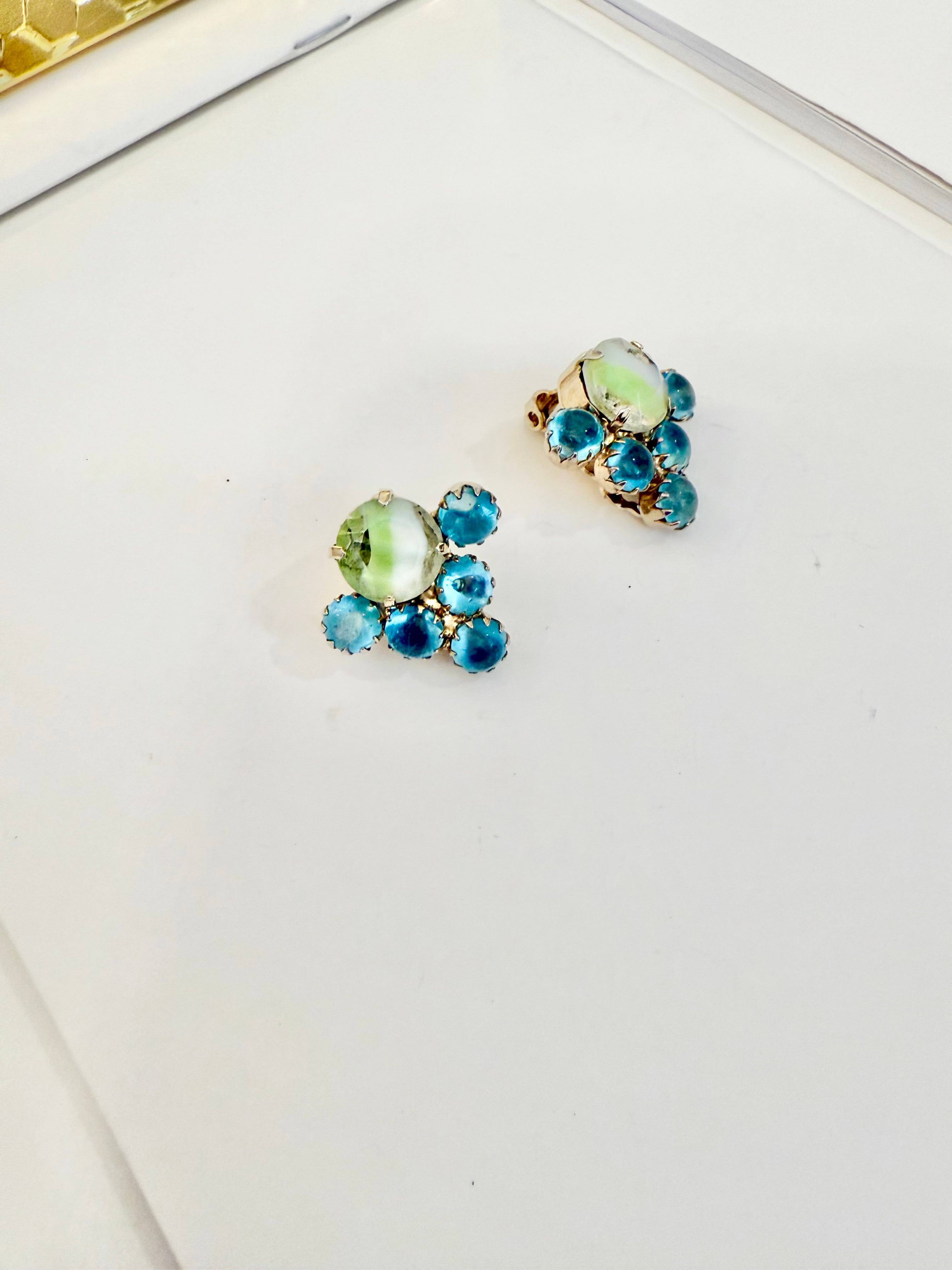 The most feminine french glass earrings... so chic