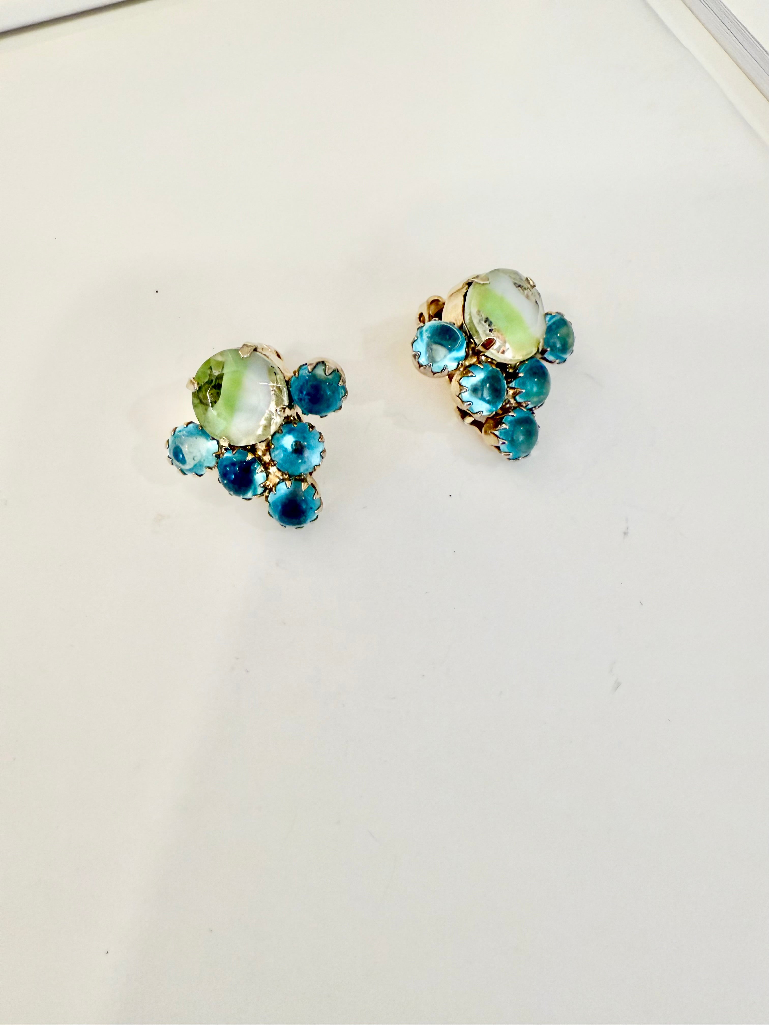 The most feminine french glass earrings... so chic