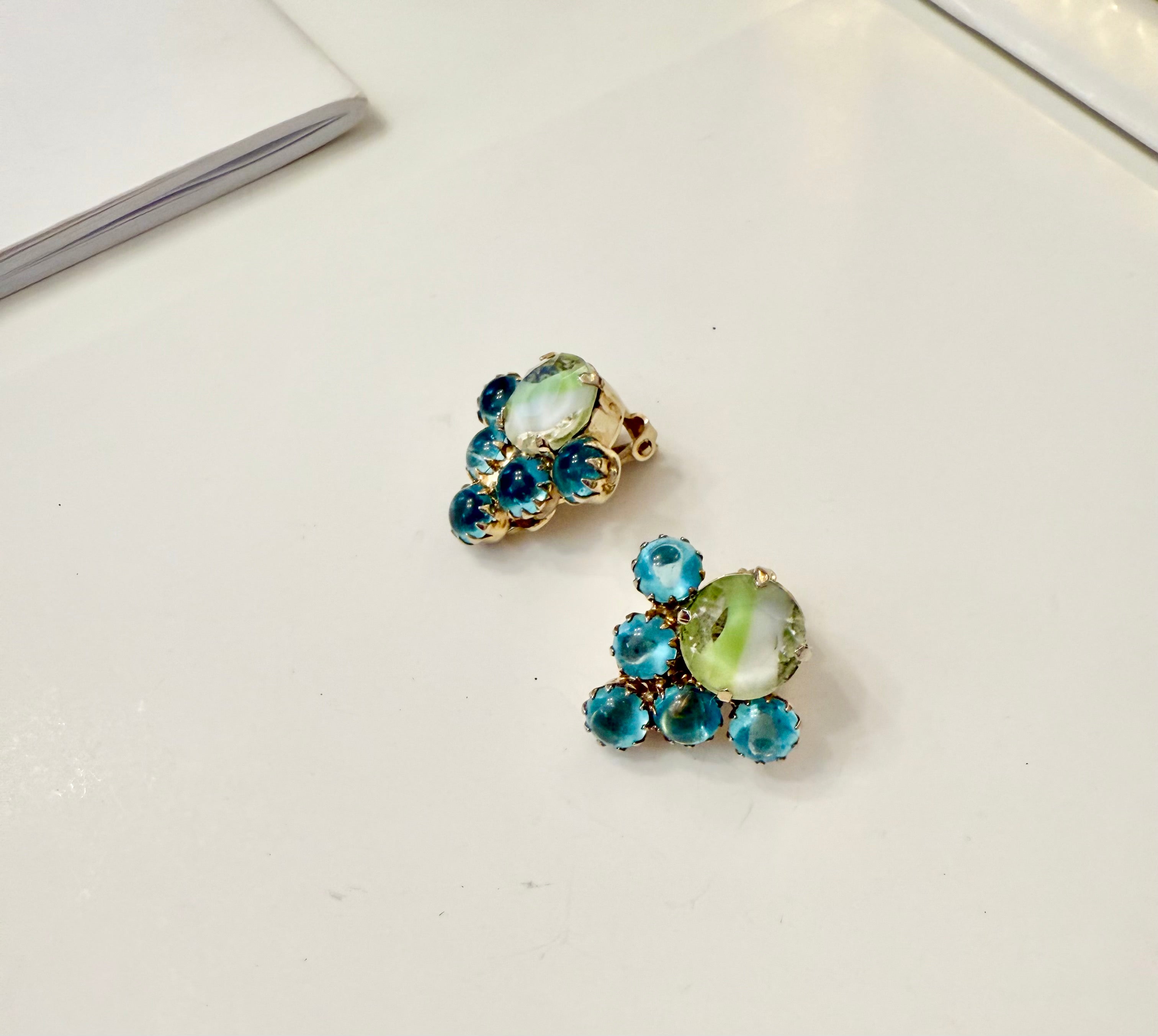 The most feminine french glass earrings... so chic