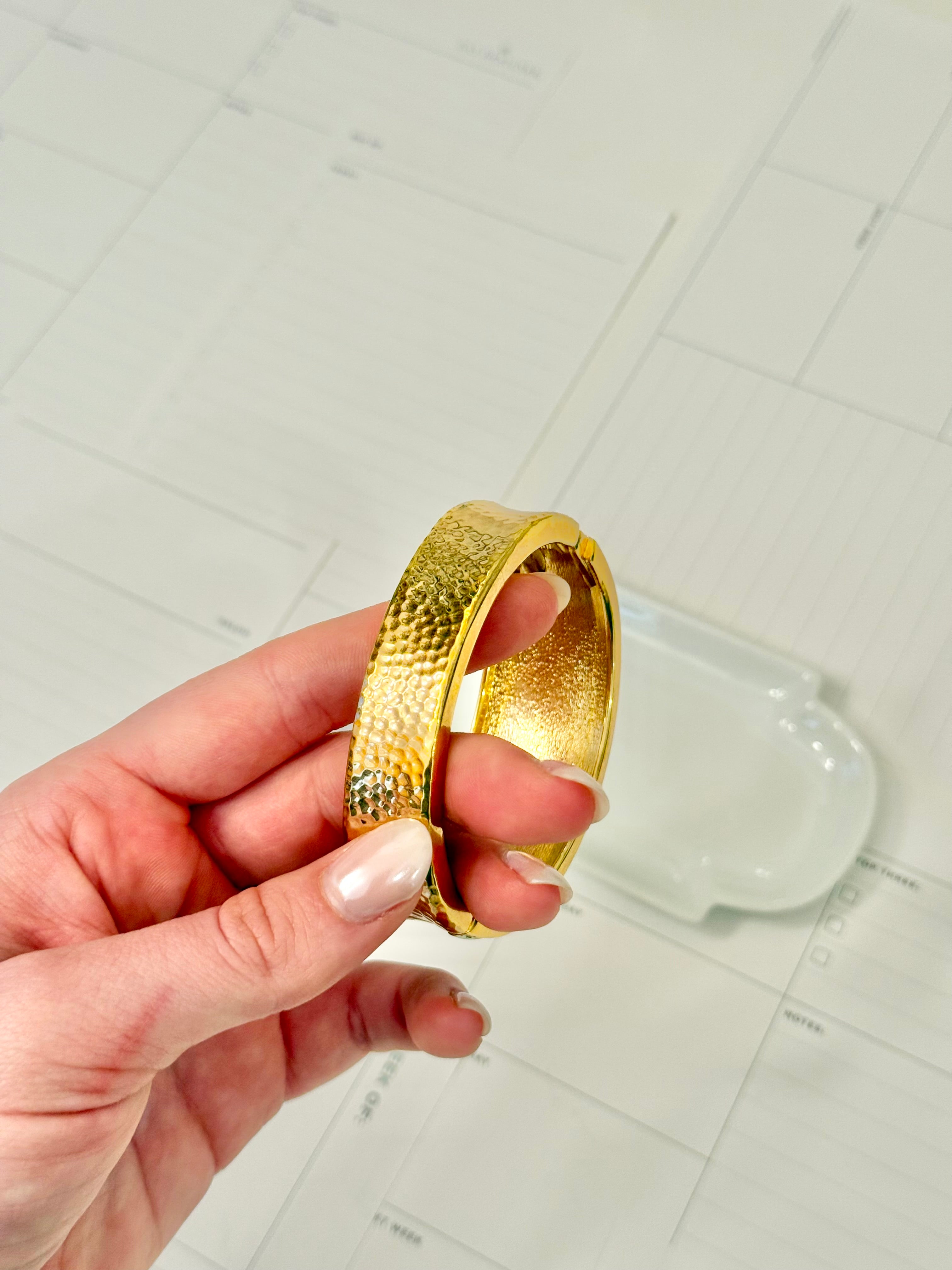 Truly classy gold plated bracelet adorned with pave set stones... lovely