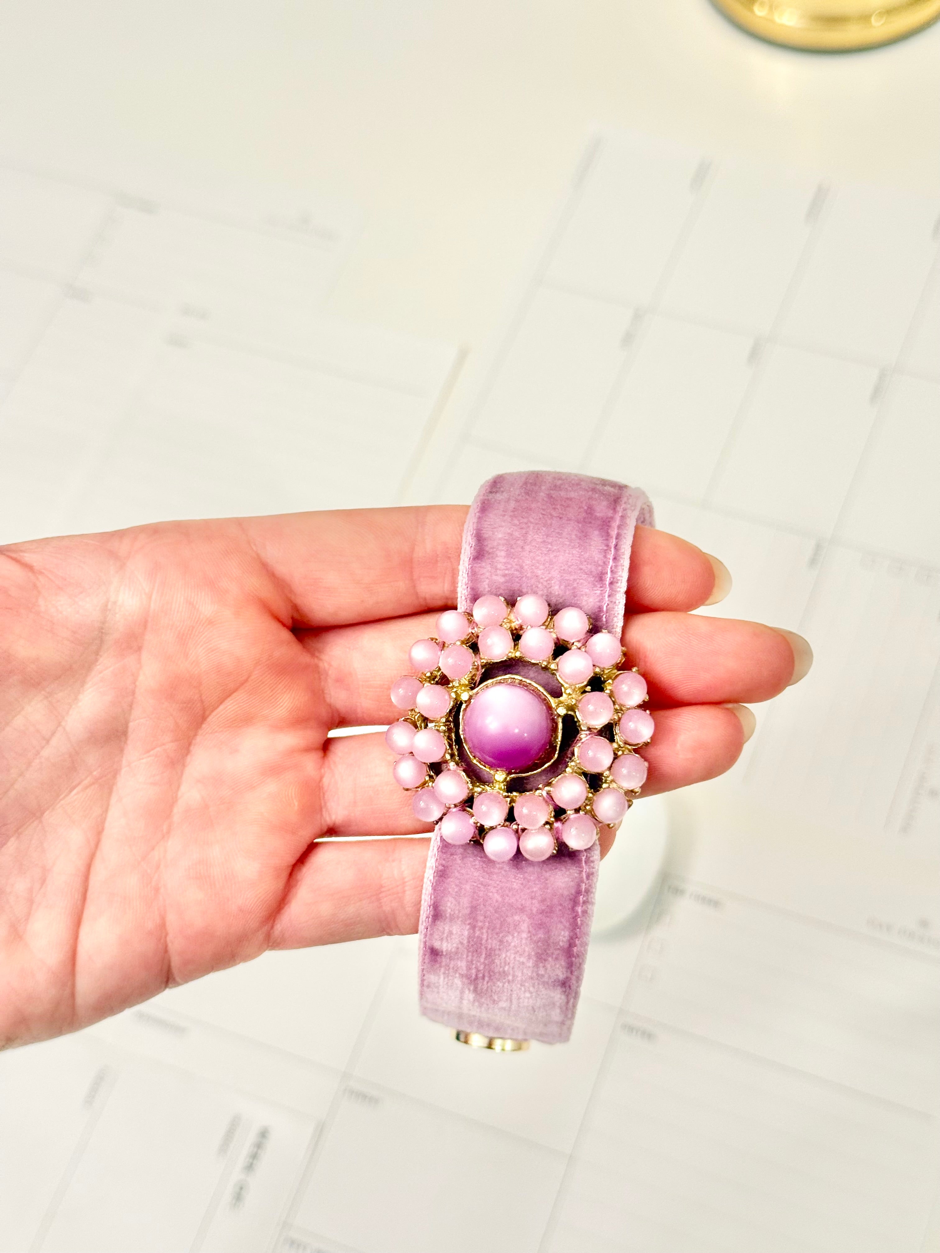 1960's divine monochromatic stunning french velvet bracelet....