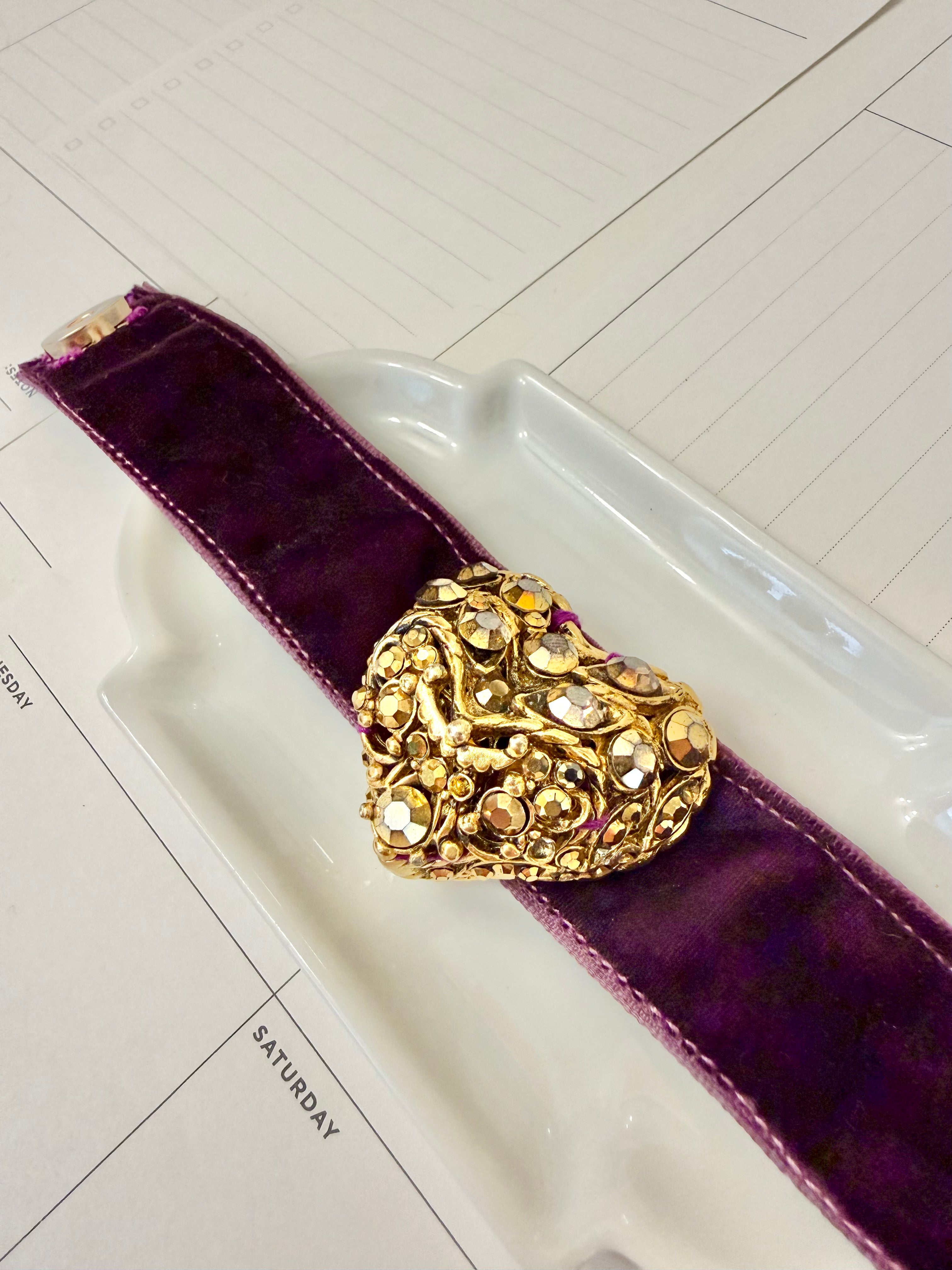 Ladies on Holiday stunning french velvet bracelet....
