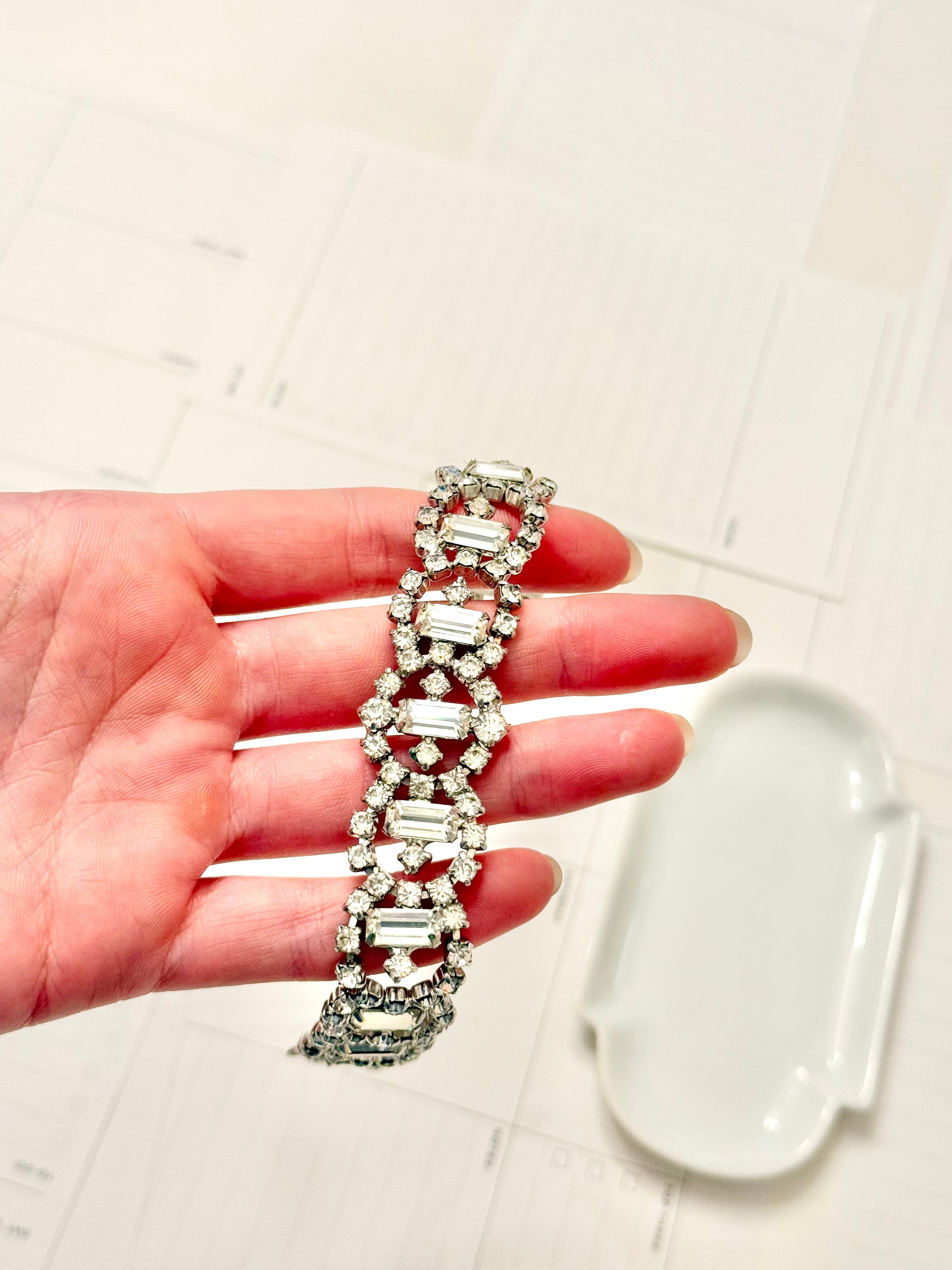 1960's scalloped edge tennis bracelet.... so elegant