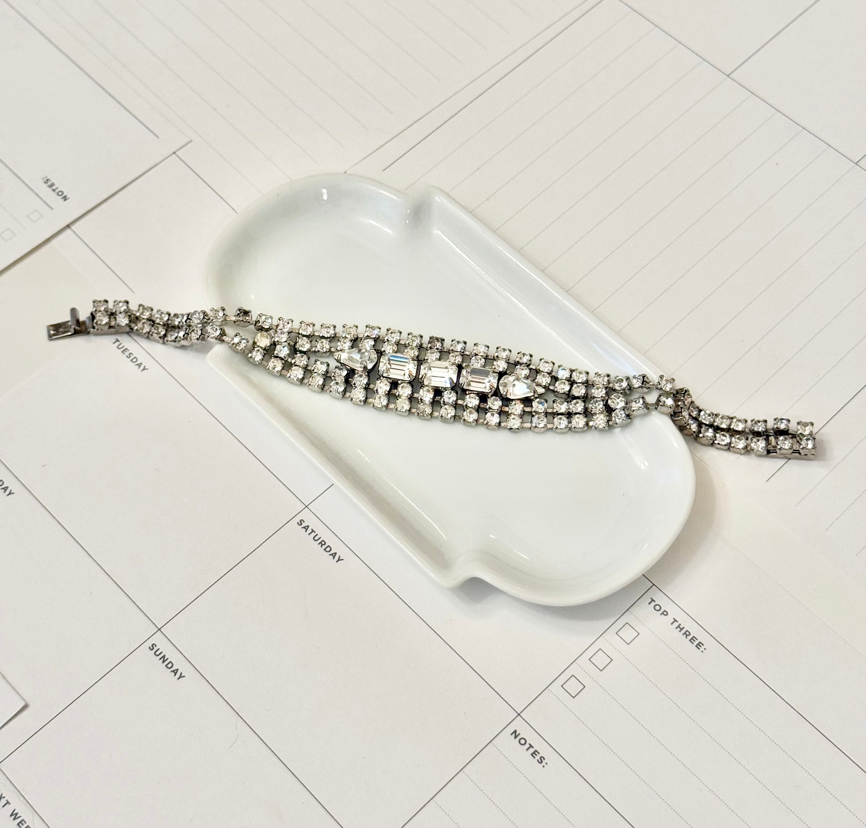 1960's most delightful emerald cut bracelet....