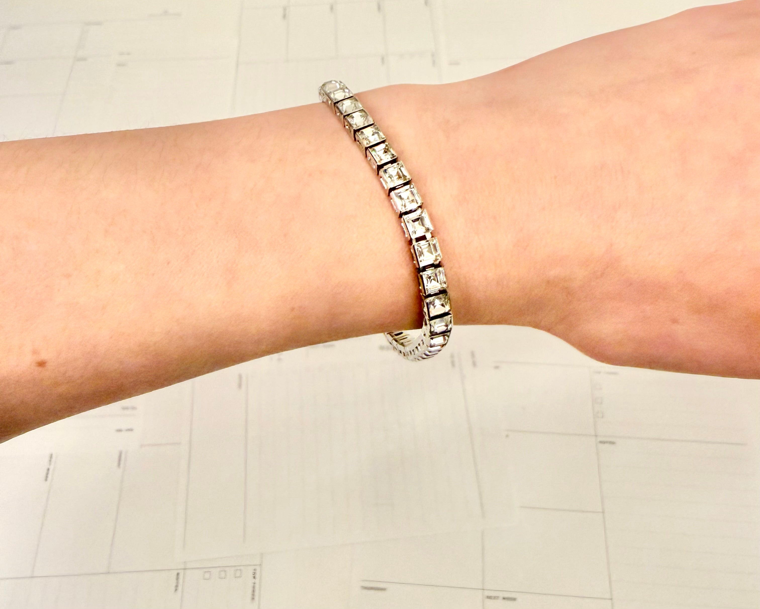 The most divine Crown Trifari tennis bracelet.... so chic