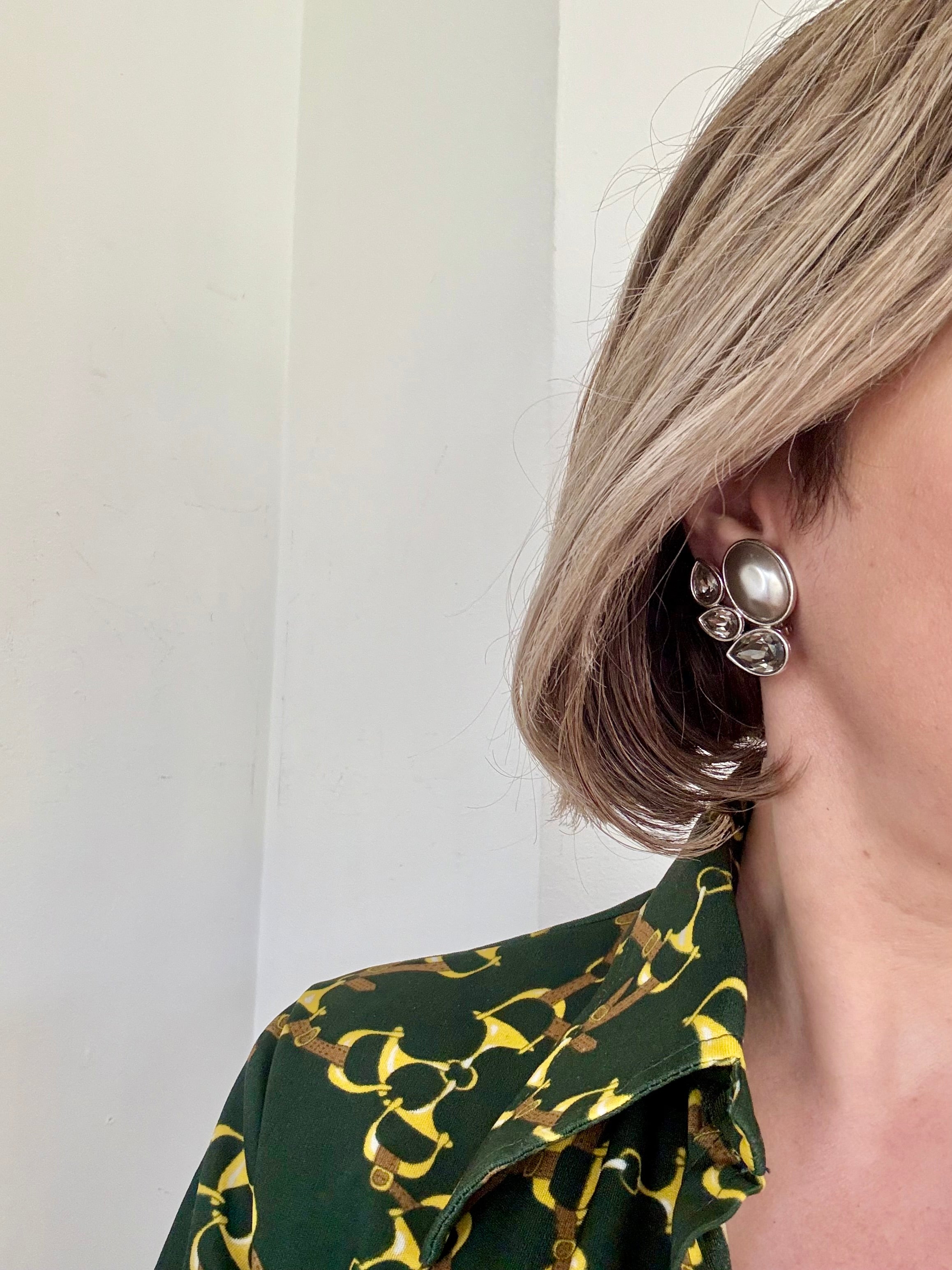 The most darling gray pearl YSL.....so chic, and timeless.
