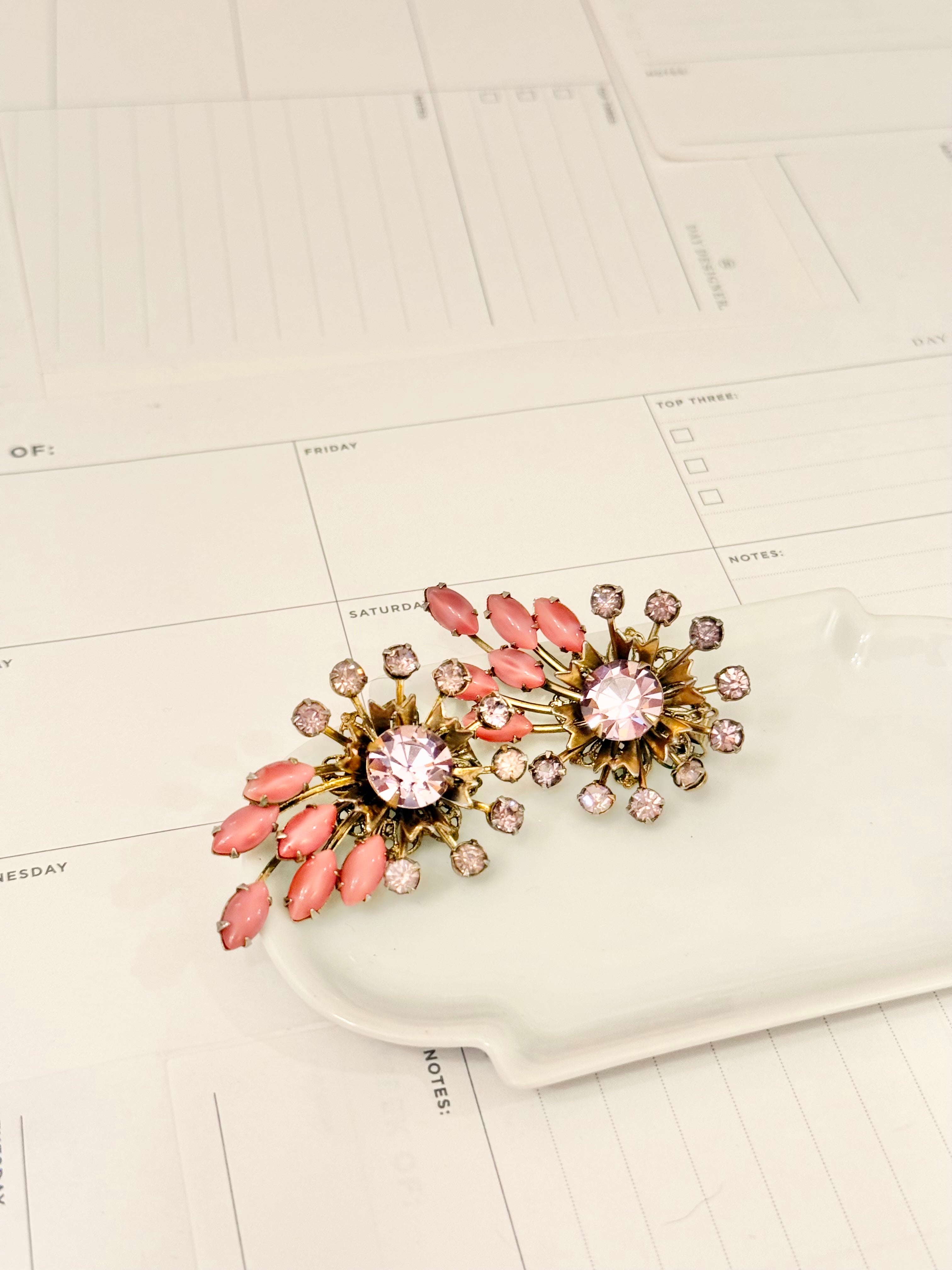 1960's most delicious pink ear climbers....