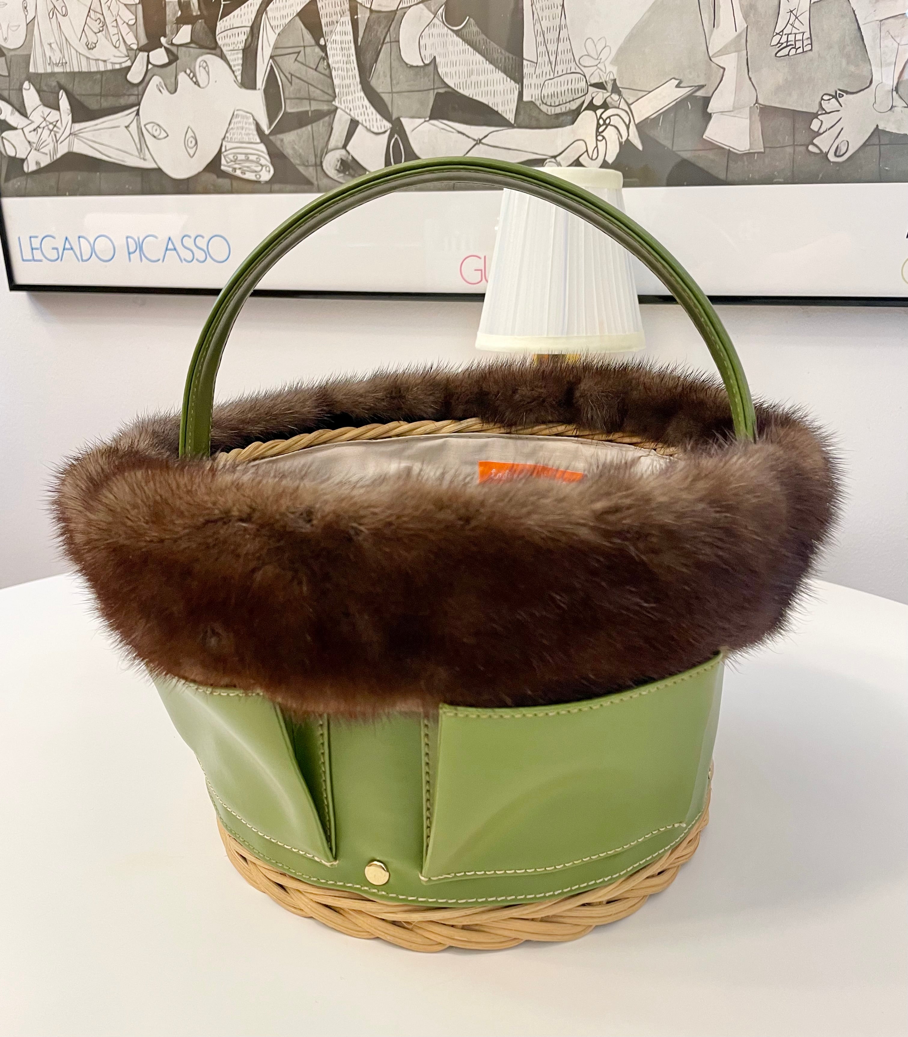 The most darling mink trimmed basket. So extraordinary