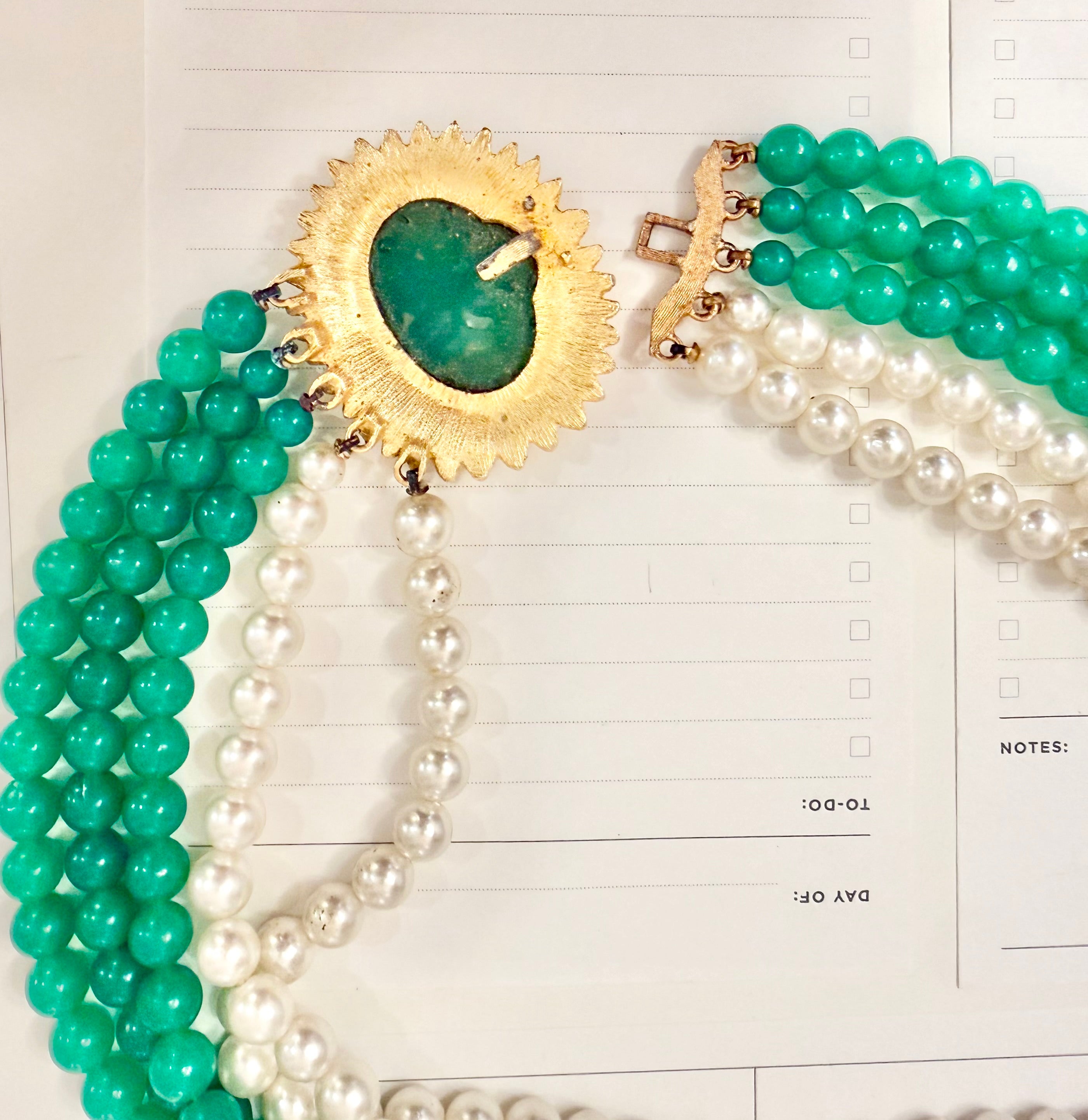 The most divine faux jade necklace....