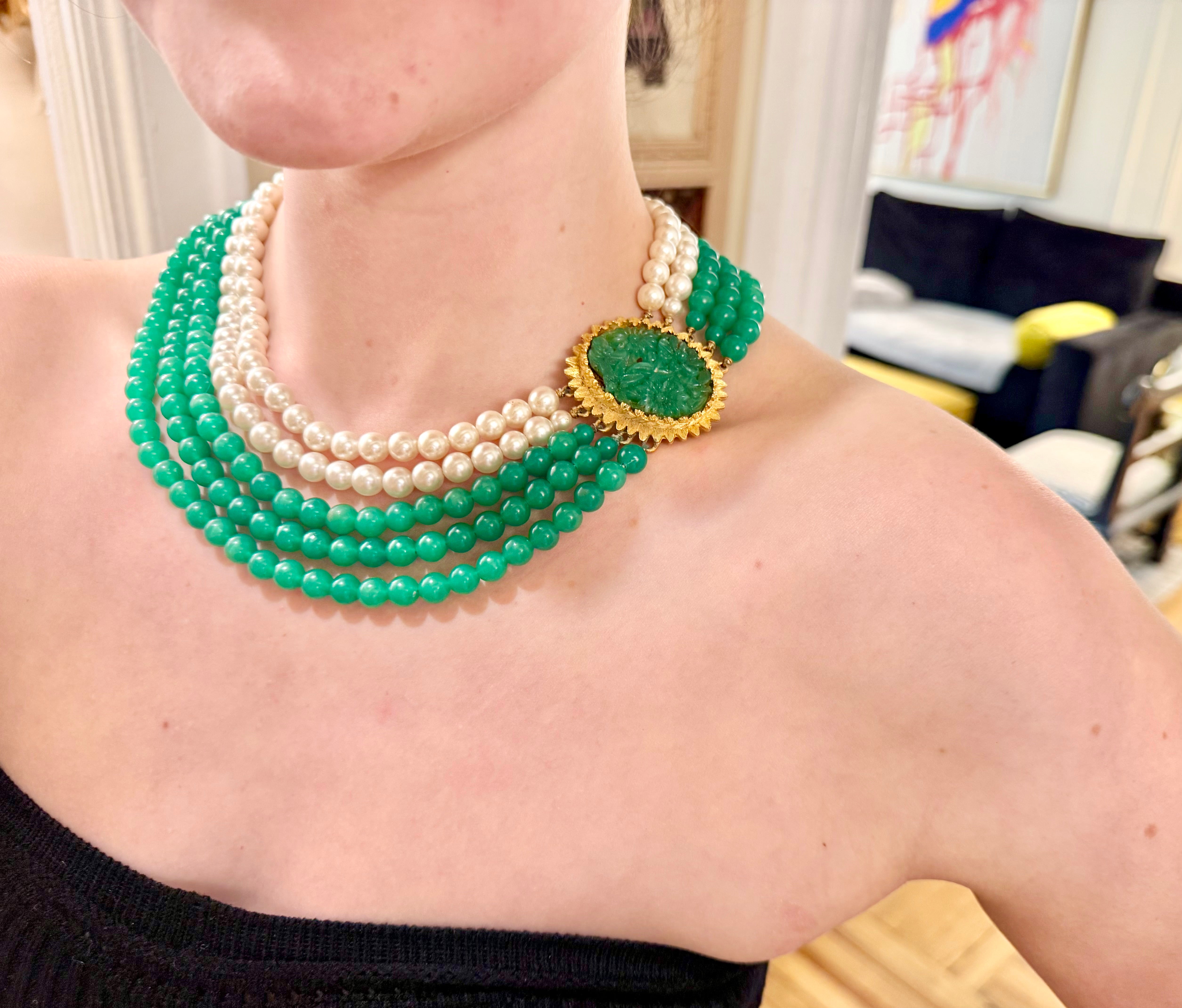 The most divine faux jade necklace....