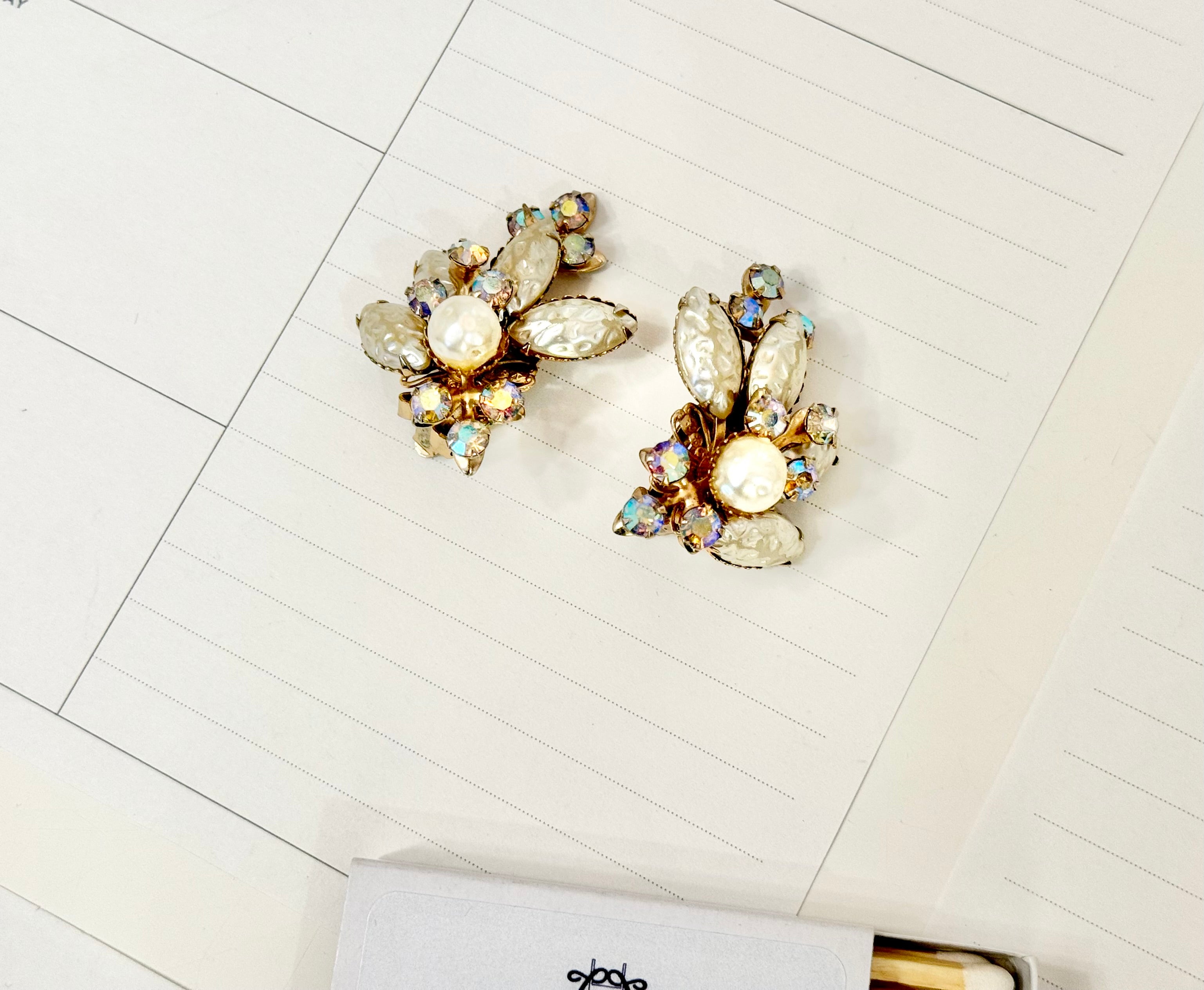 Truly classy shimmery clip earrings....