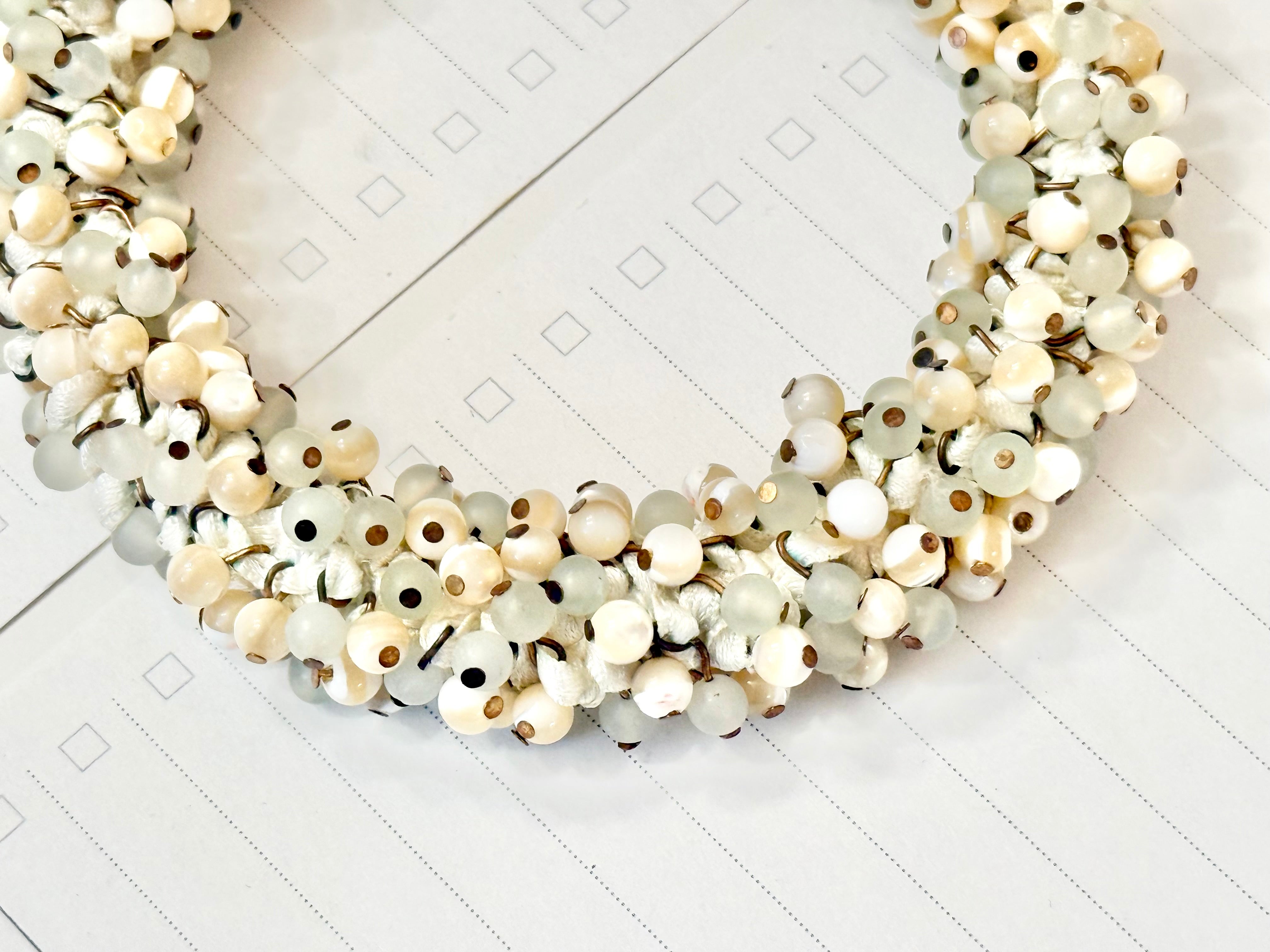 Fabulous faux pearl and beaeded bangle... so lovely
