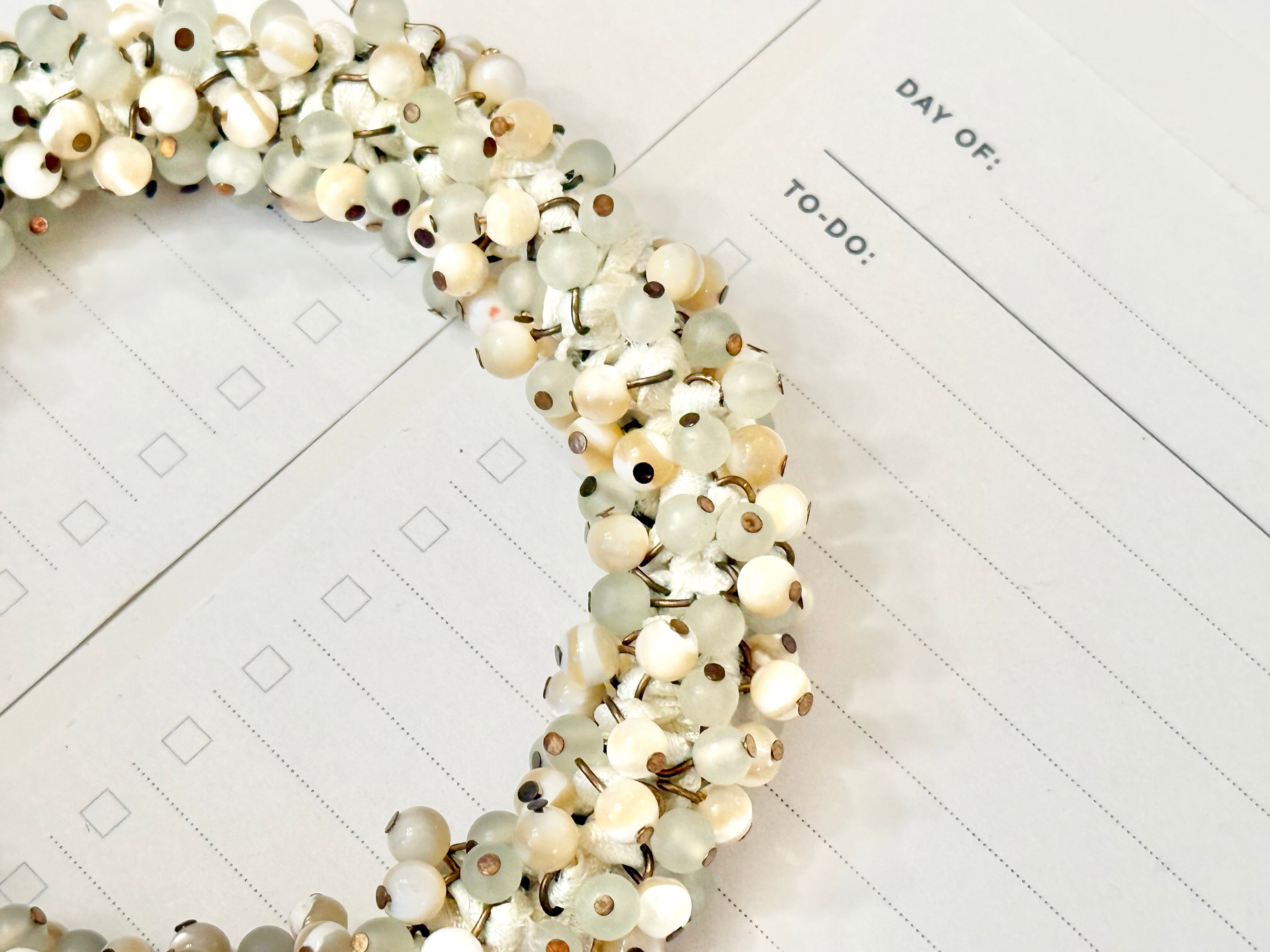 Fabulous faux pearl and beaeded bangle... so lovely