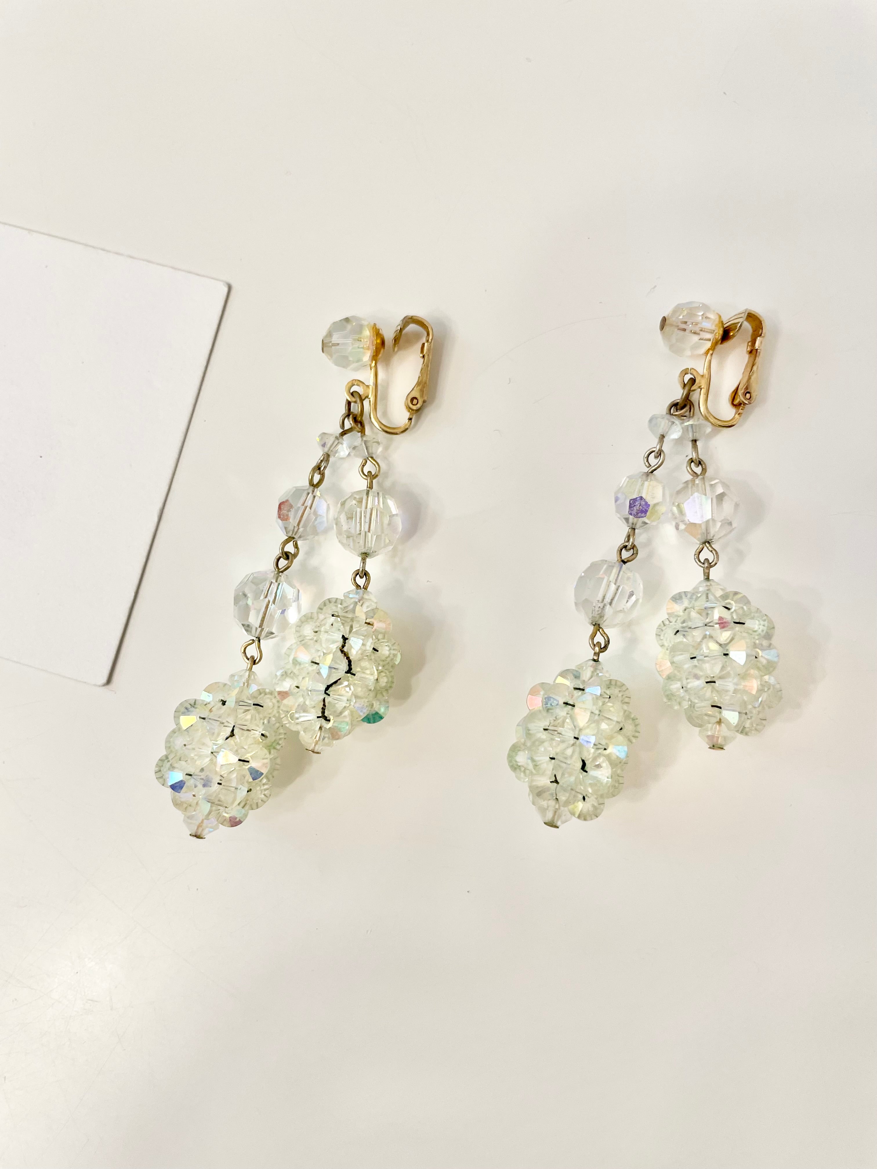 1960's Bergere Austrian crystal drop earrings... so delightful!