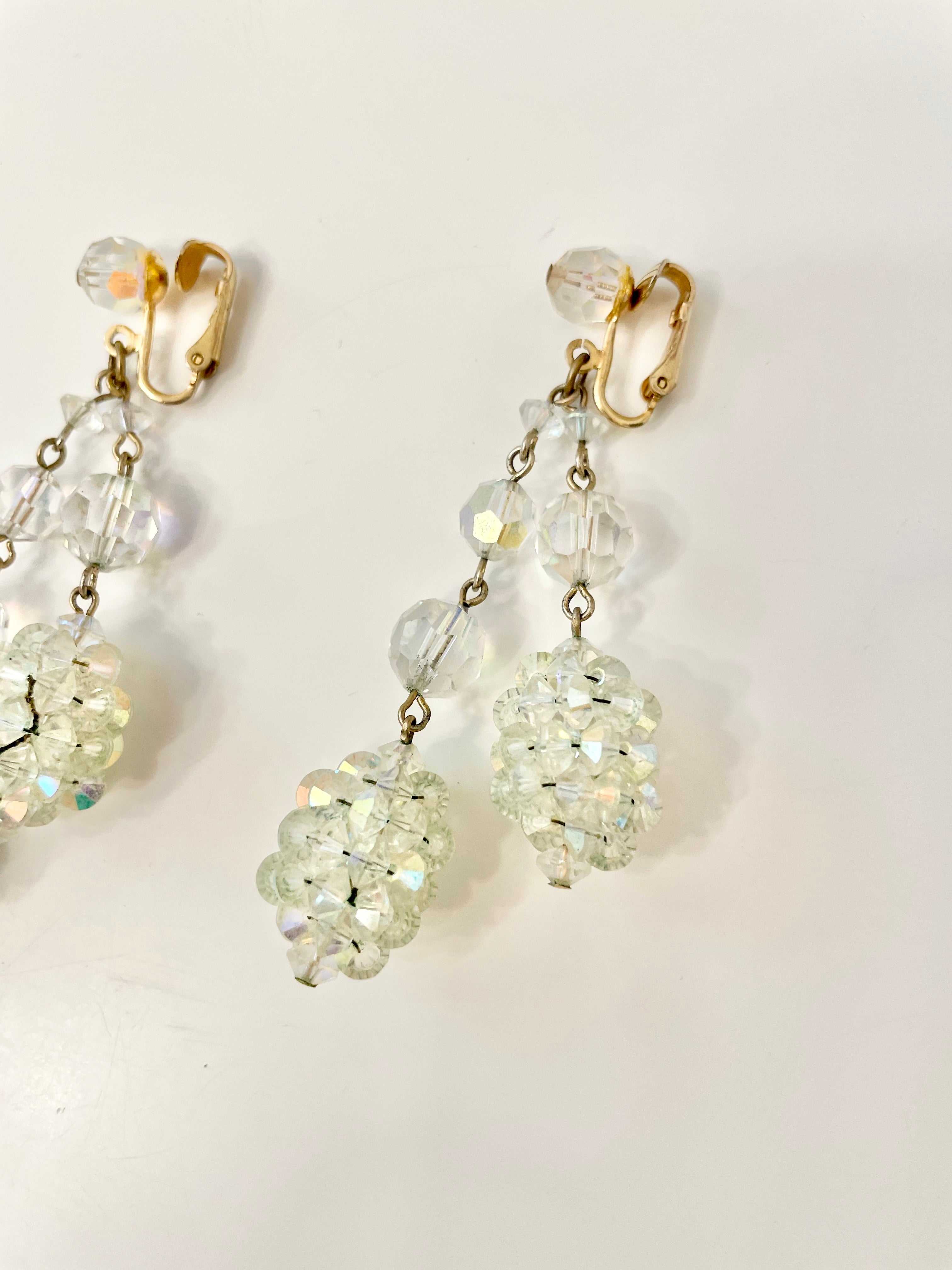 1960's Bergere Austrian crystal drop earrings... so delightful!