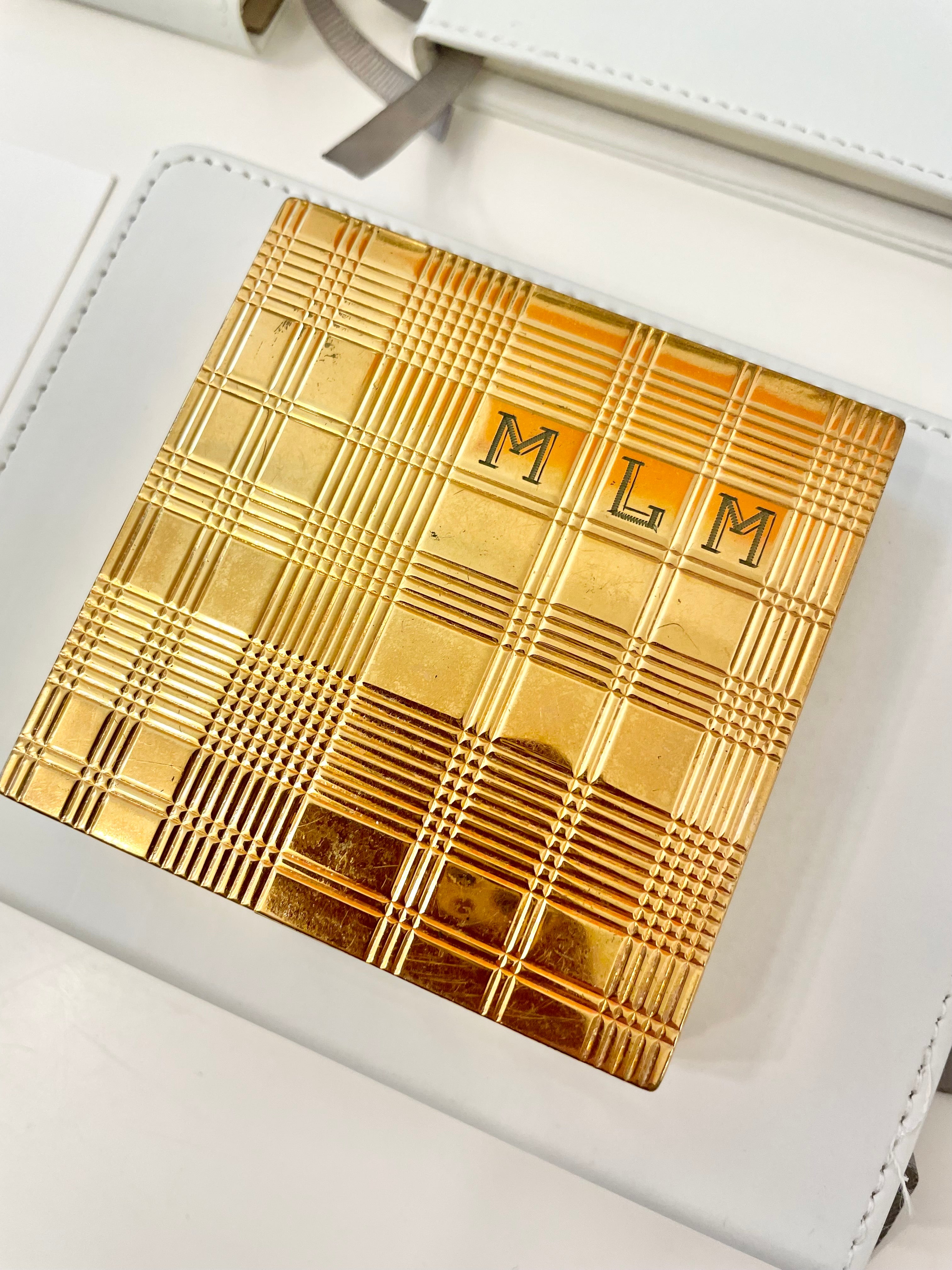 Super chic, gold cigarette case, with a monogram.. oh the stories this lovely piece can tell!